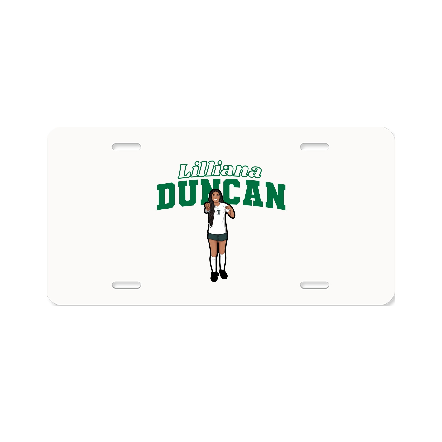 License Plate — Name Arch in Classic