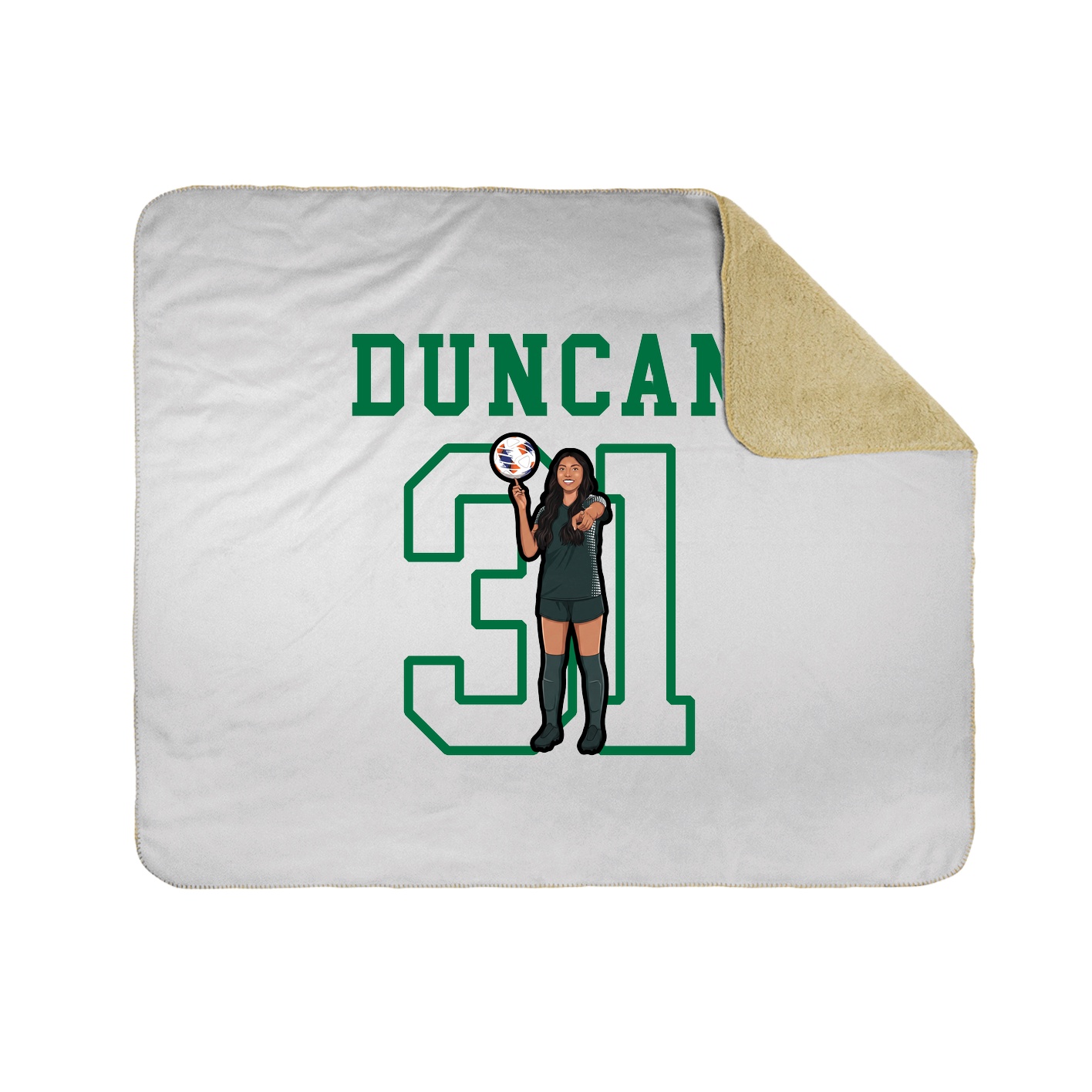 Throw Blanket — Shirsey in White