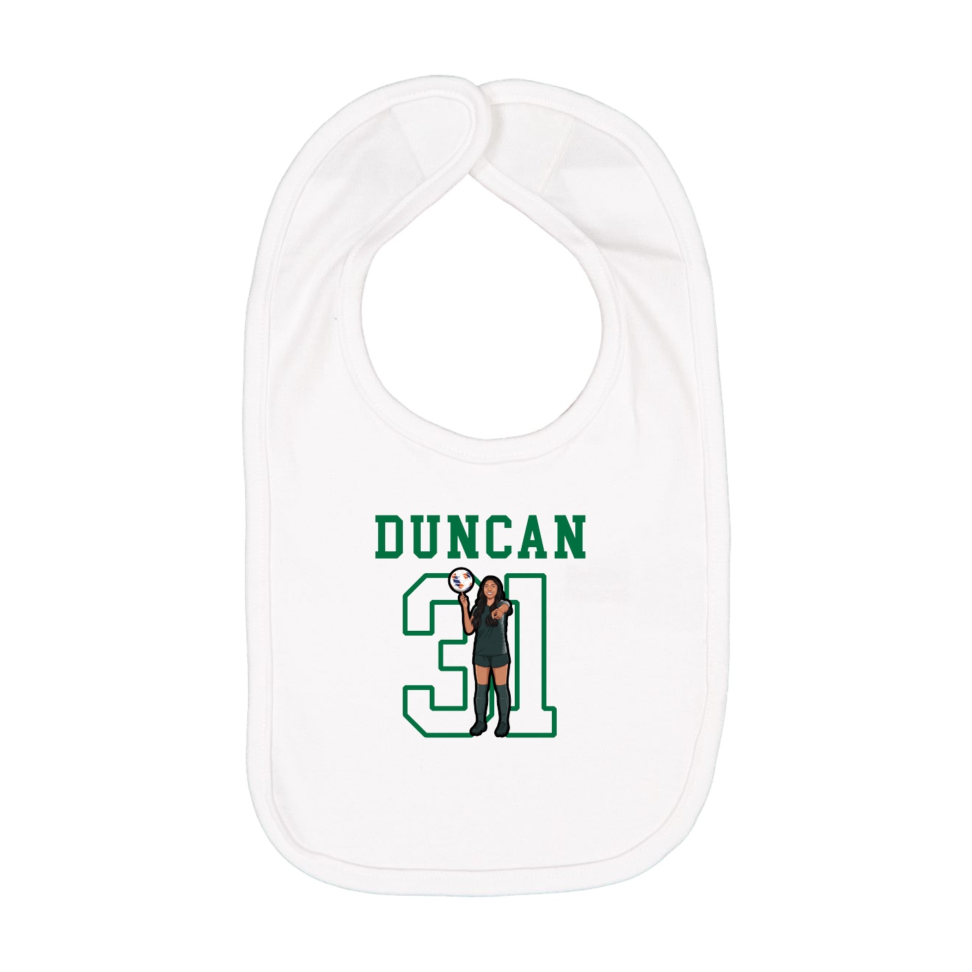 Infant Bib — Shirsey in White