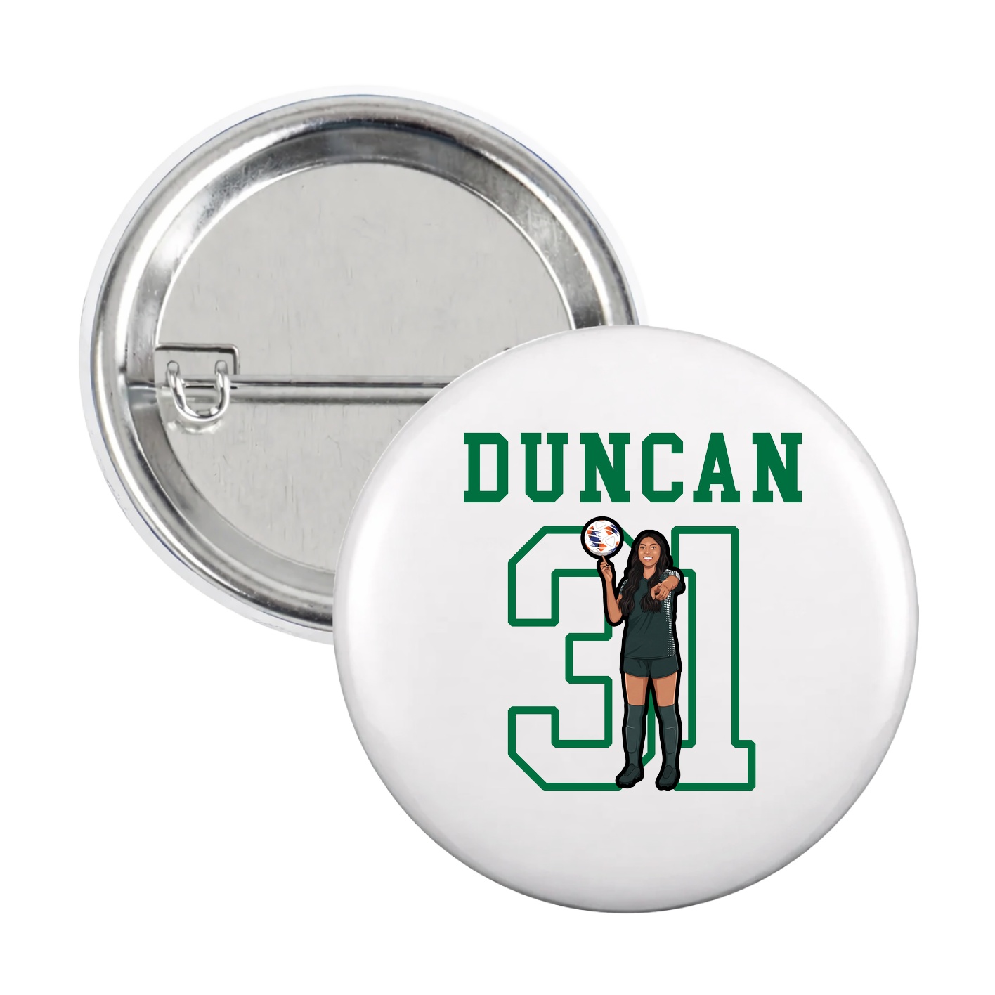 Game Day Button — Shirsey in White
