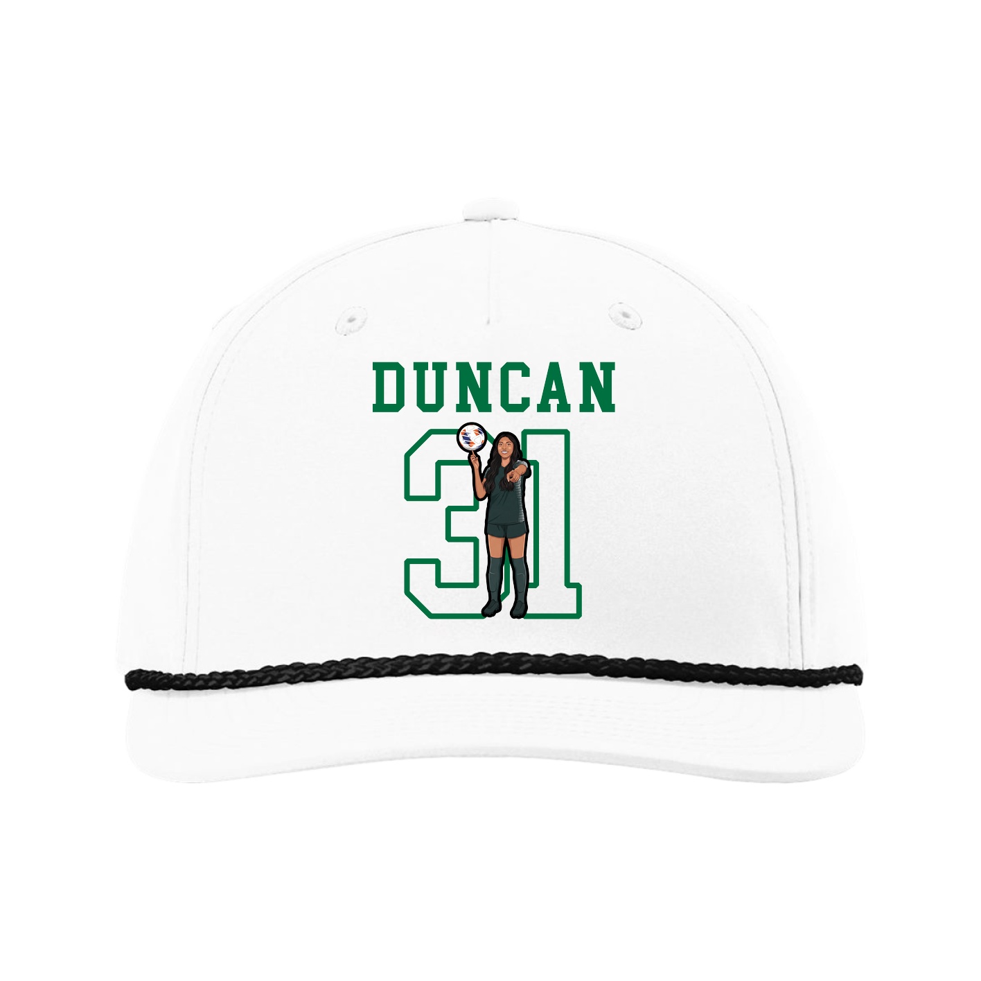 Five-Panel Classic Rope Cap — Shirsey in White