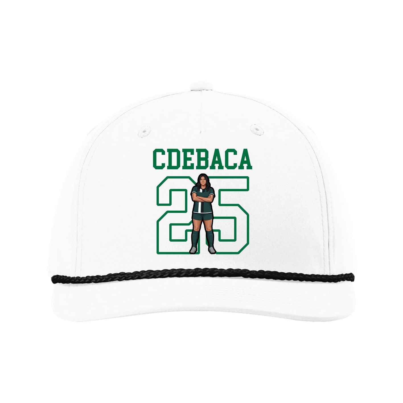 Five-Panel Classic Rope Cap — Shirsey in White