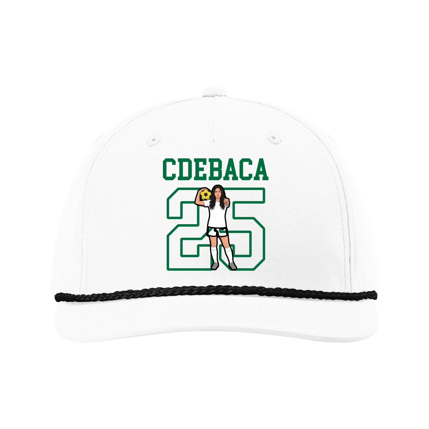 Five-Panel Classic Rope Cap — Shirsey in White