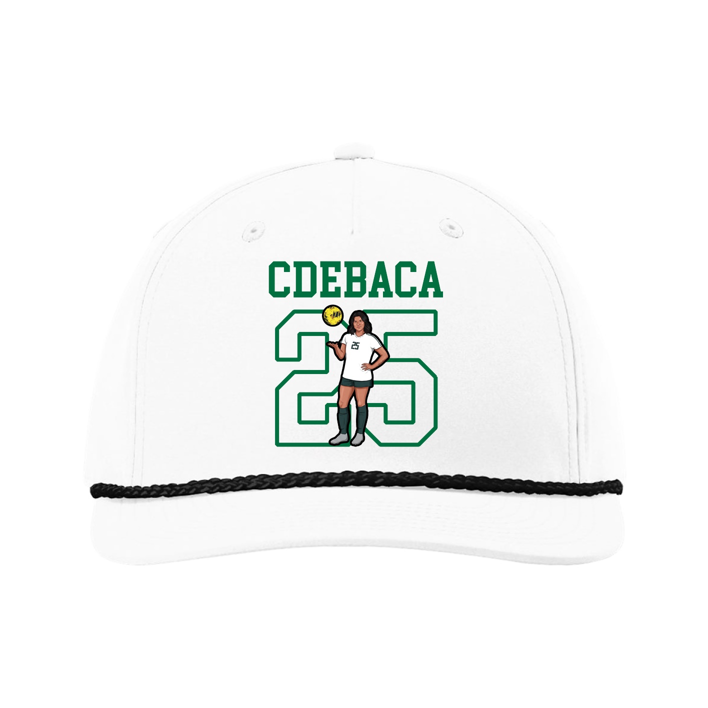 Five-Panel Classic Rope Cap — Shirsey in White