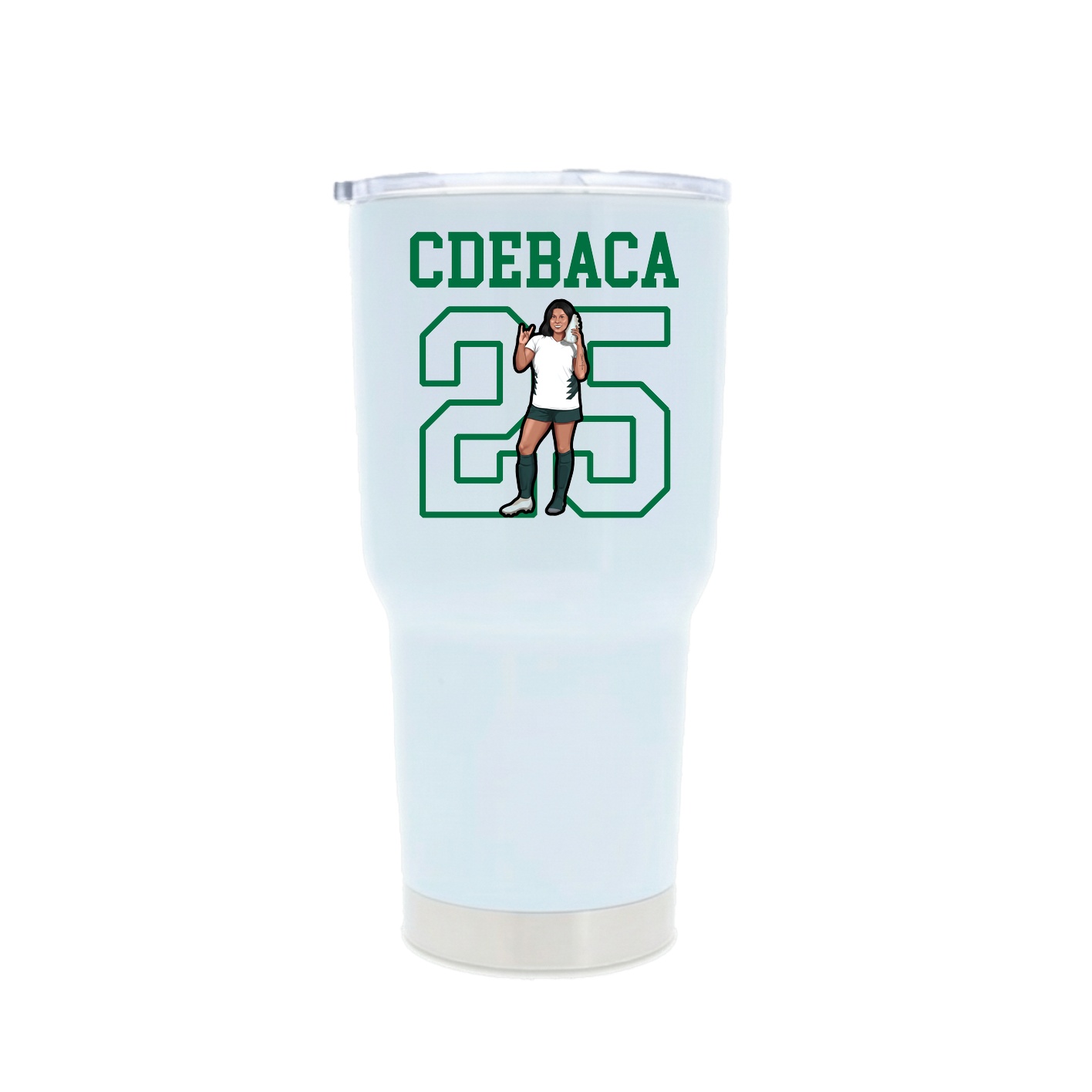 30oz Stainless Steel Tumbler — Shirsey in White