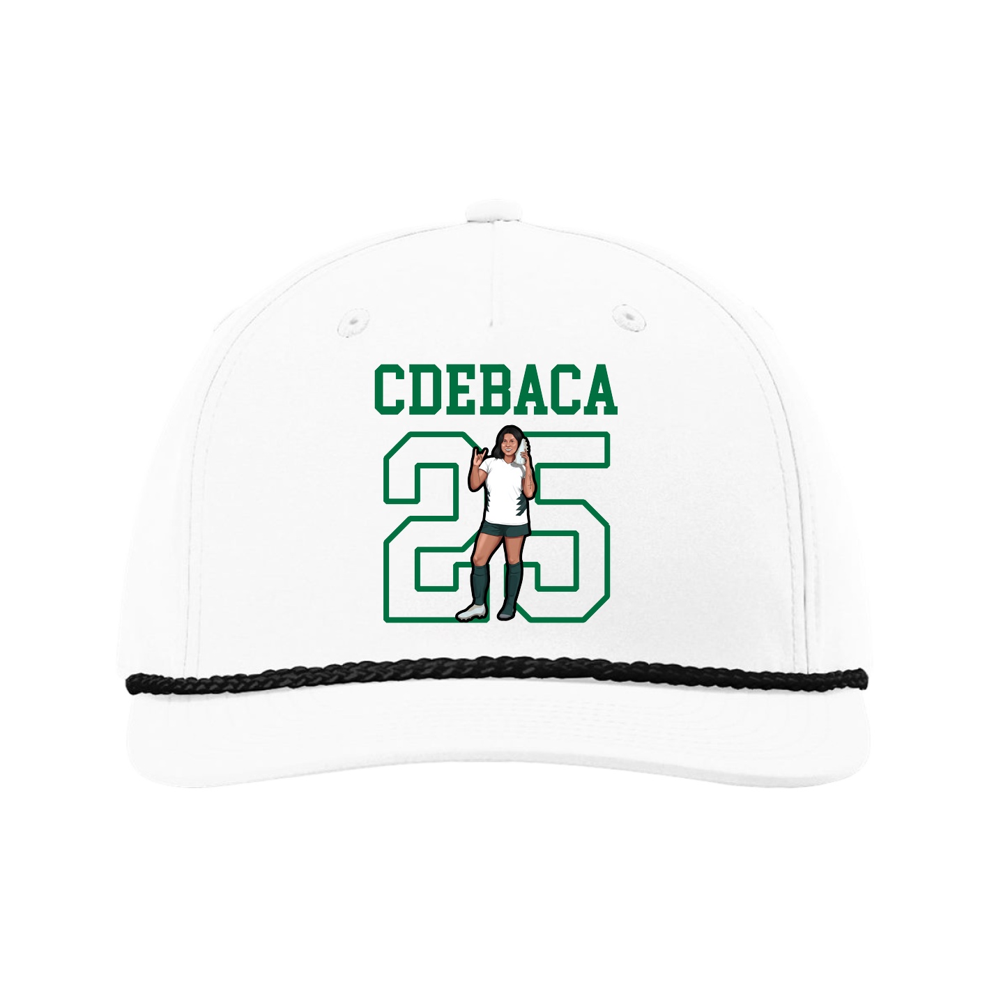 Five-Panel Classic Rope Cap — Shirsey in White