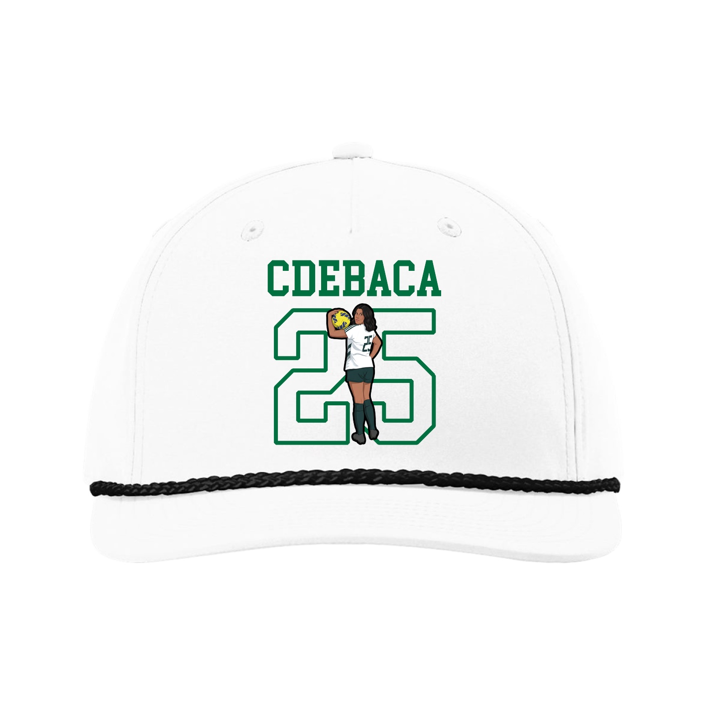 Five-Panel Classic Rope Cap — Shirsey in White