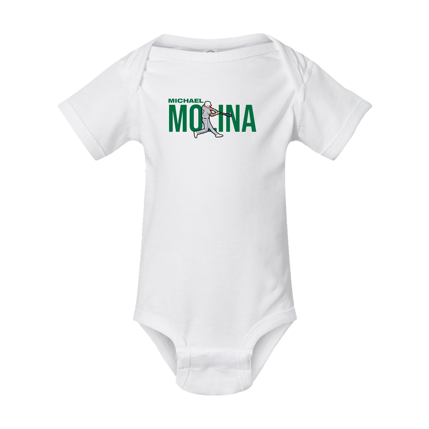 Baby Onesie — Player Name in White