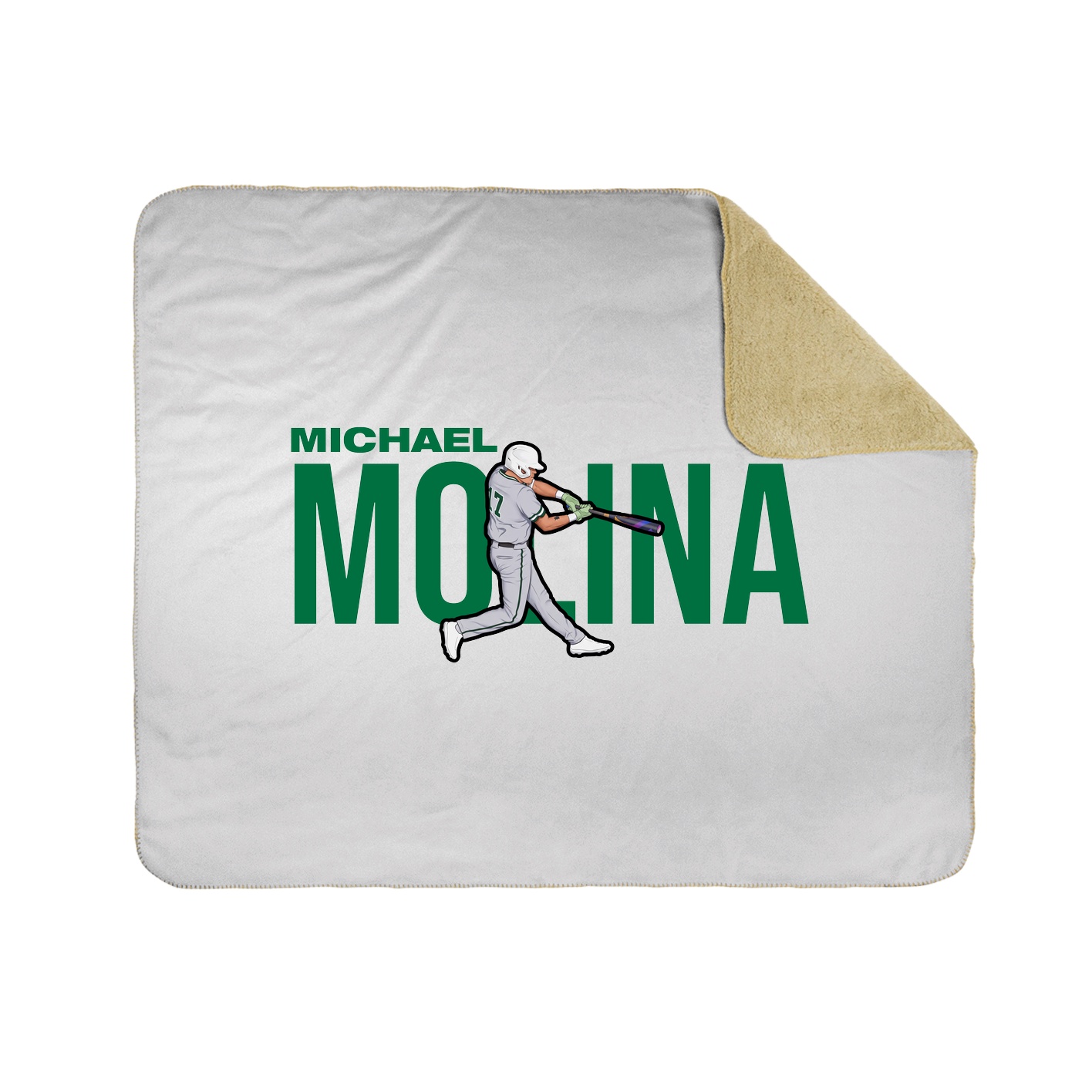 Throw Blanket — Player Name in White