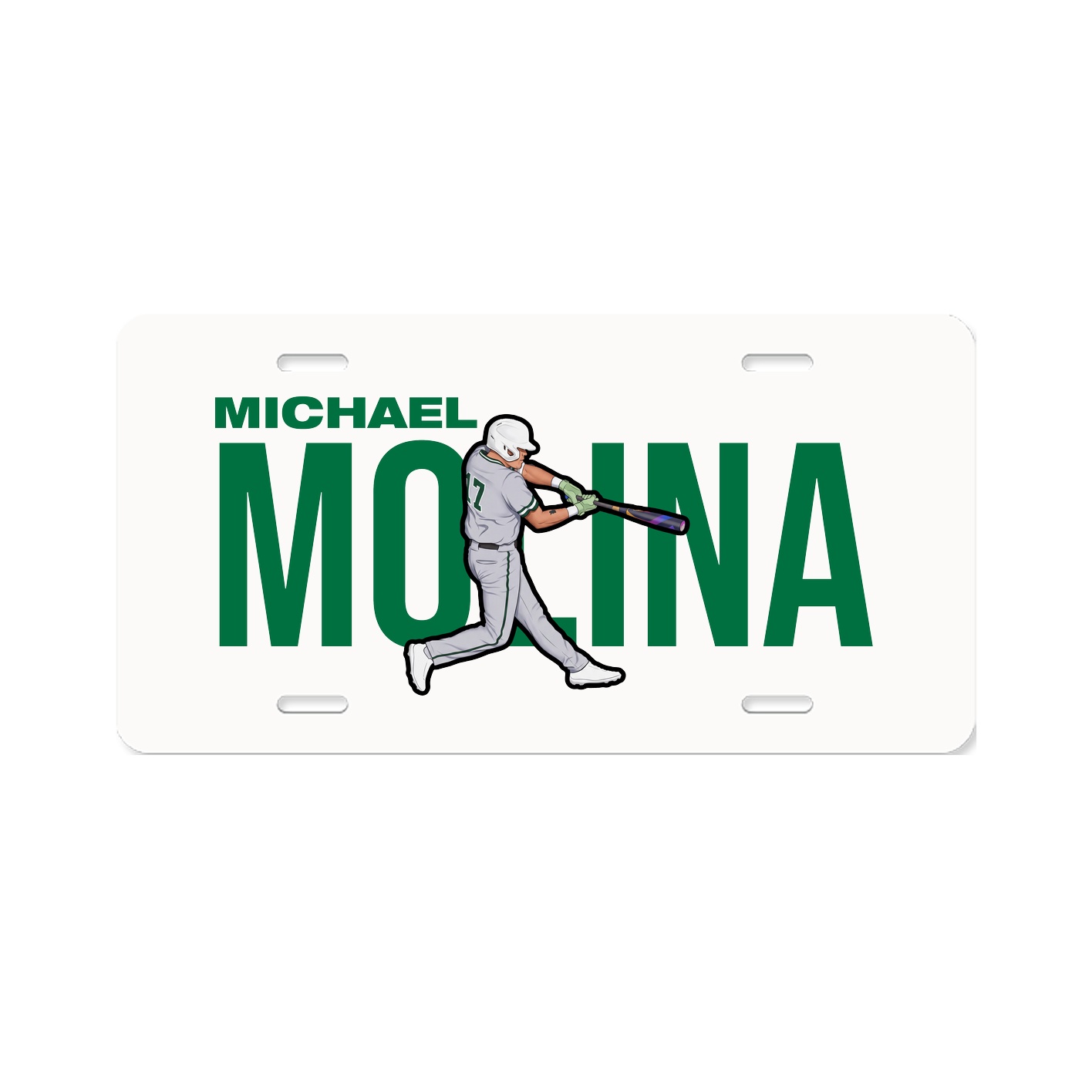 License Plate — Player Name in Classic