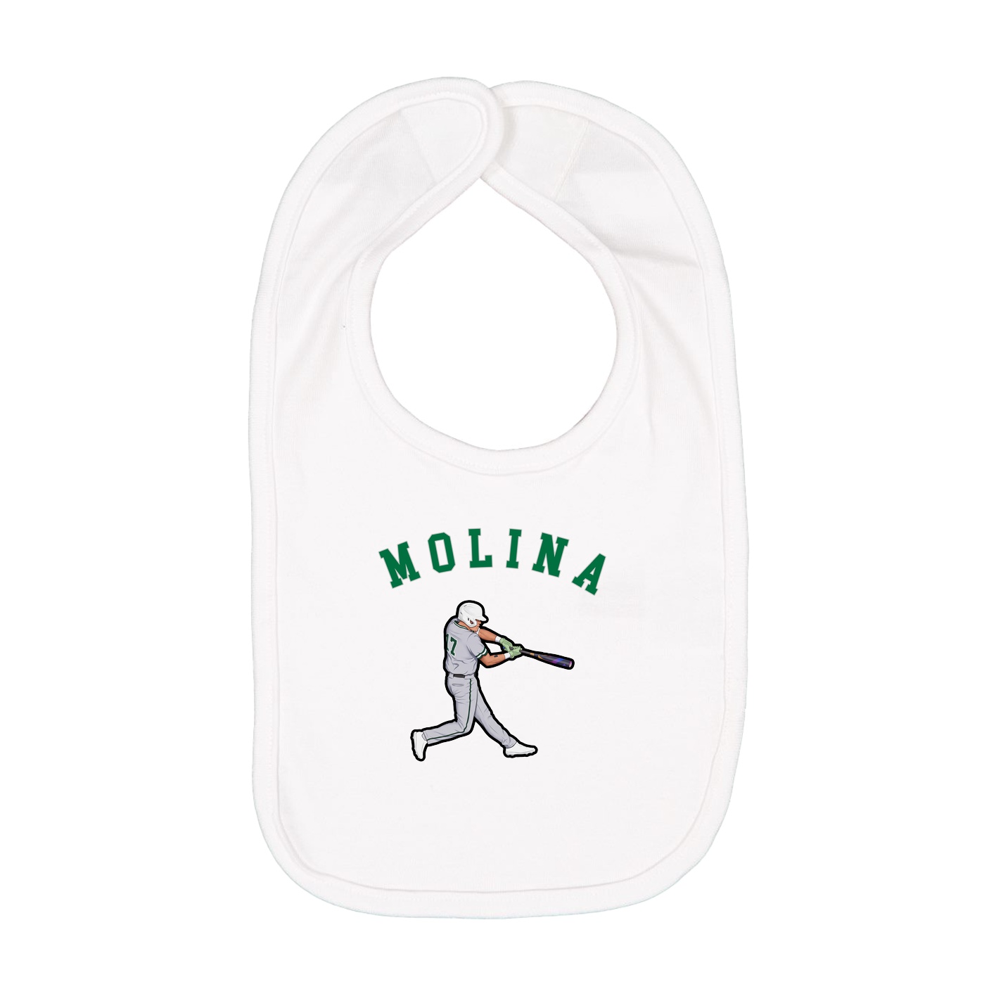 Infant Bib — Shirsey Arch in White