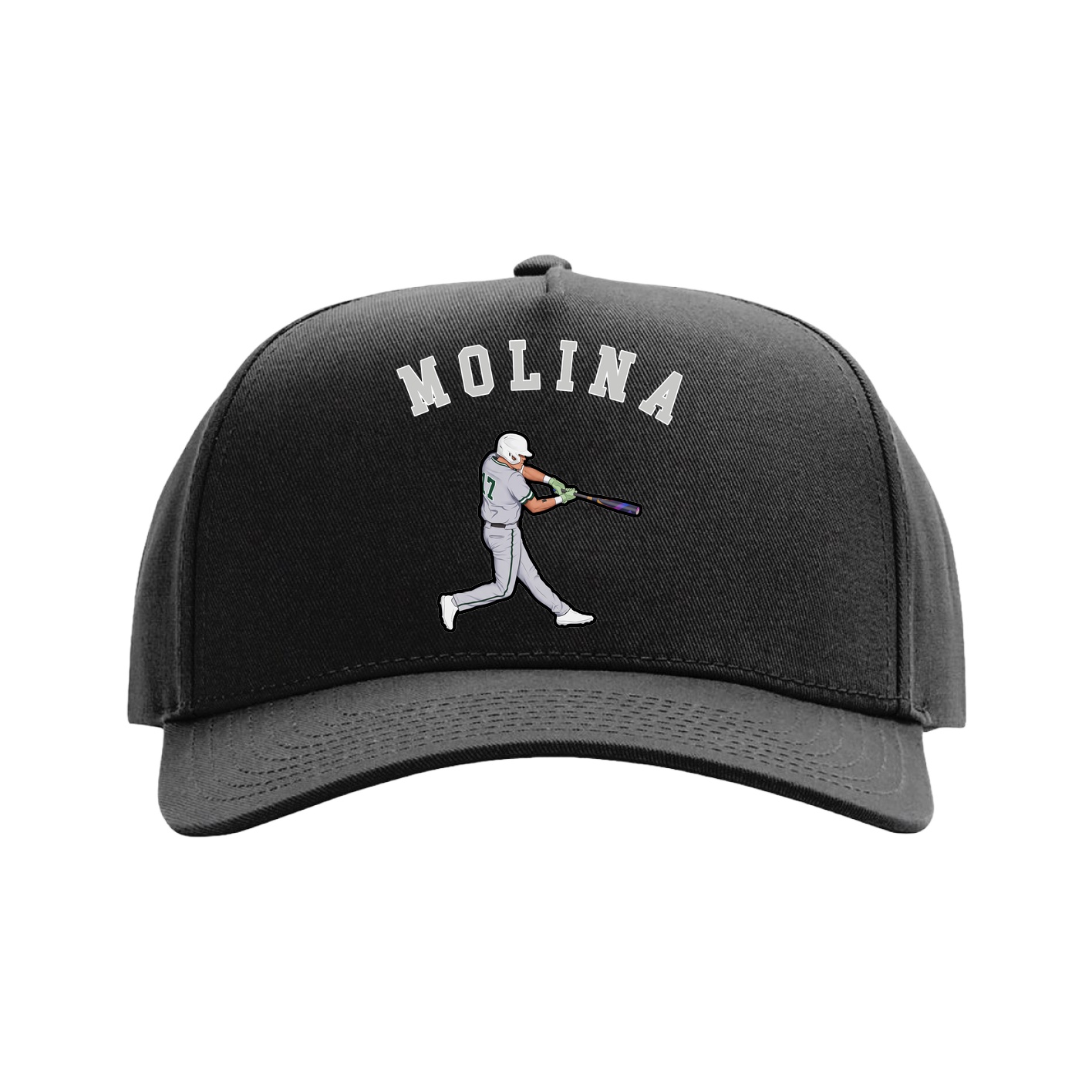 Full Fabric Five-Panel Champ Cap — Shirsey Arch in Black
