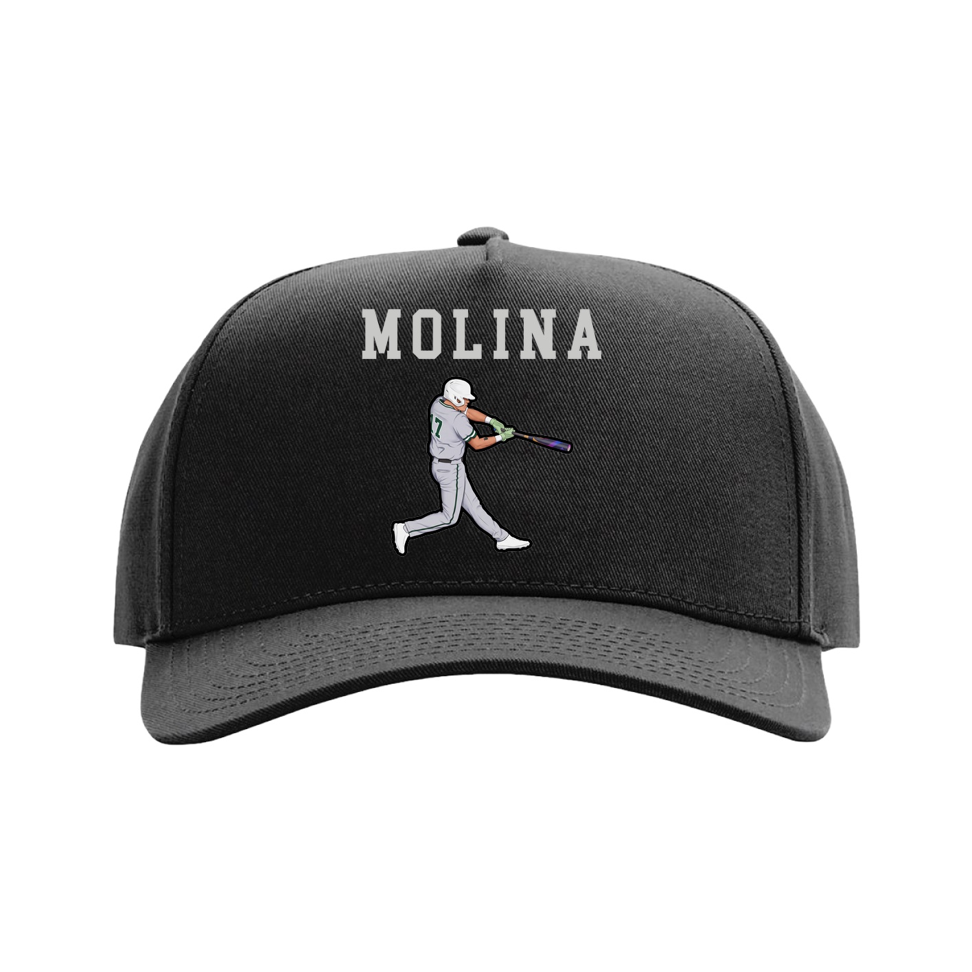 Full Fabric Five-Panel Champ Cap — Shirsey in Black