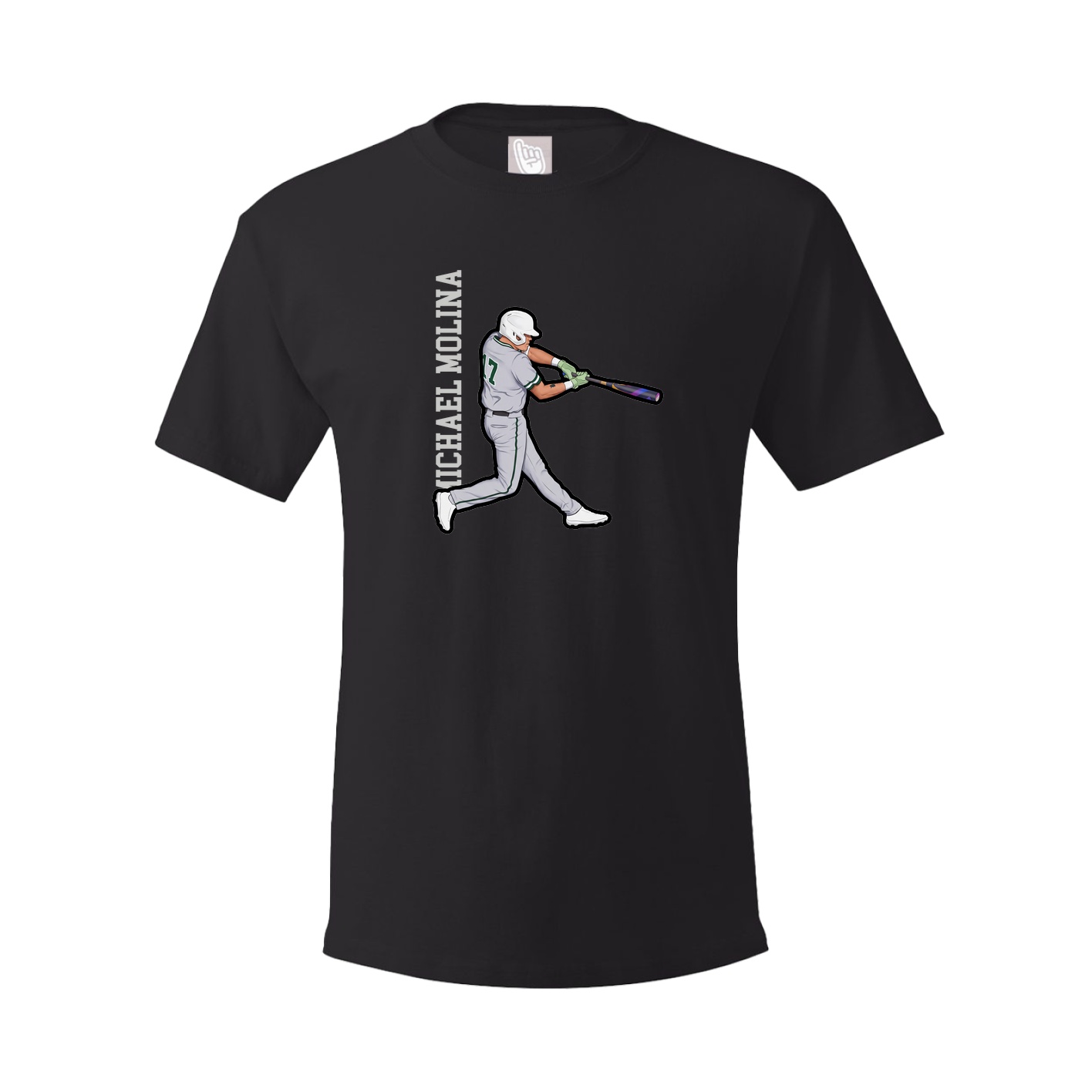 Tee — Name Vertical in Black