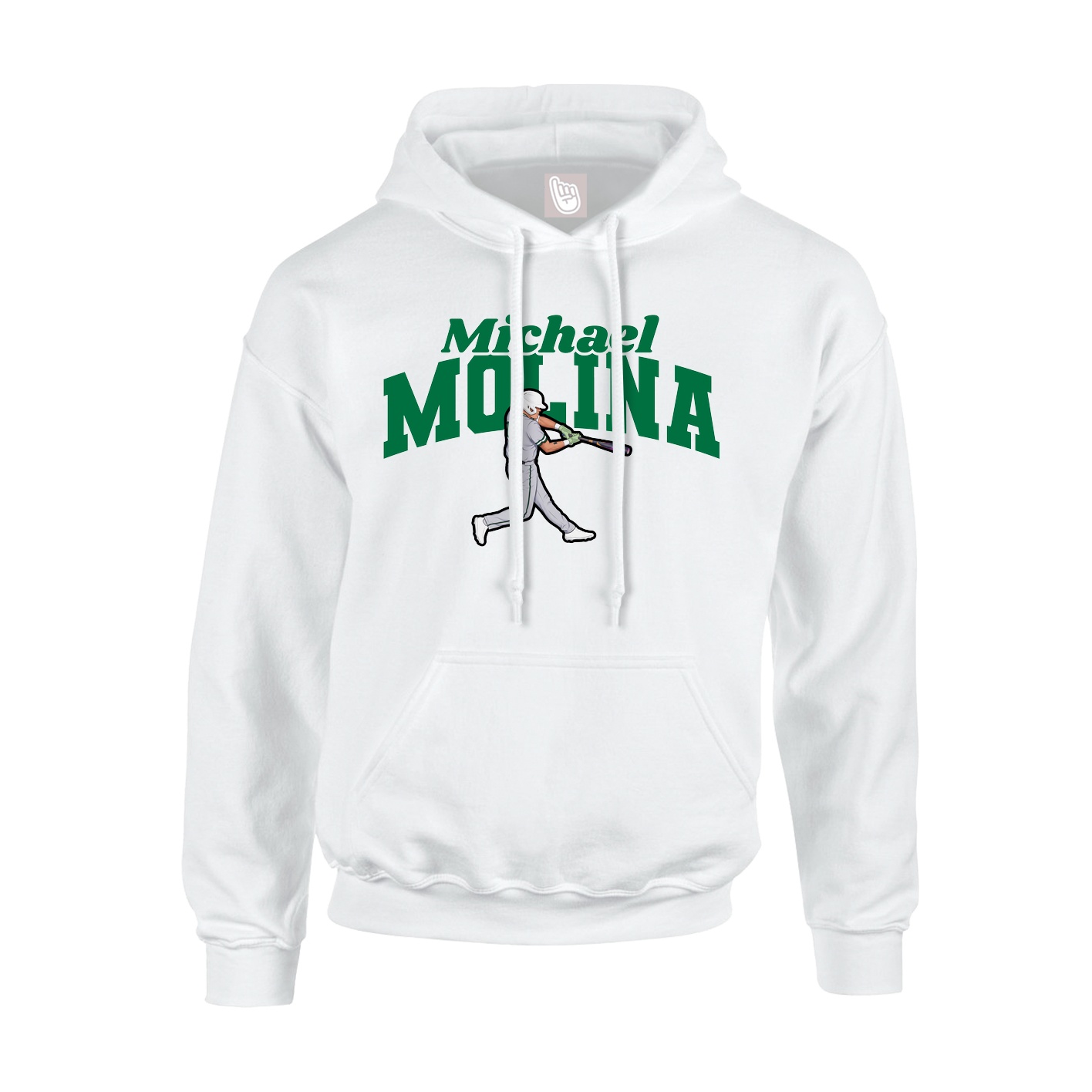Youth Hoodie — Signature Arch in White