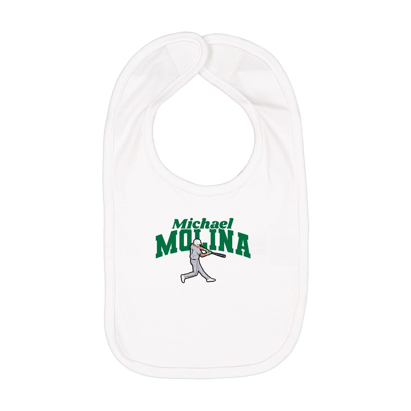 Infant Bib — Signature Arch in White