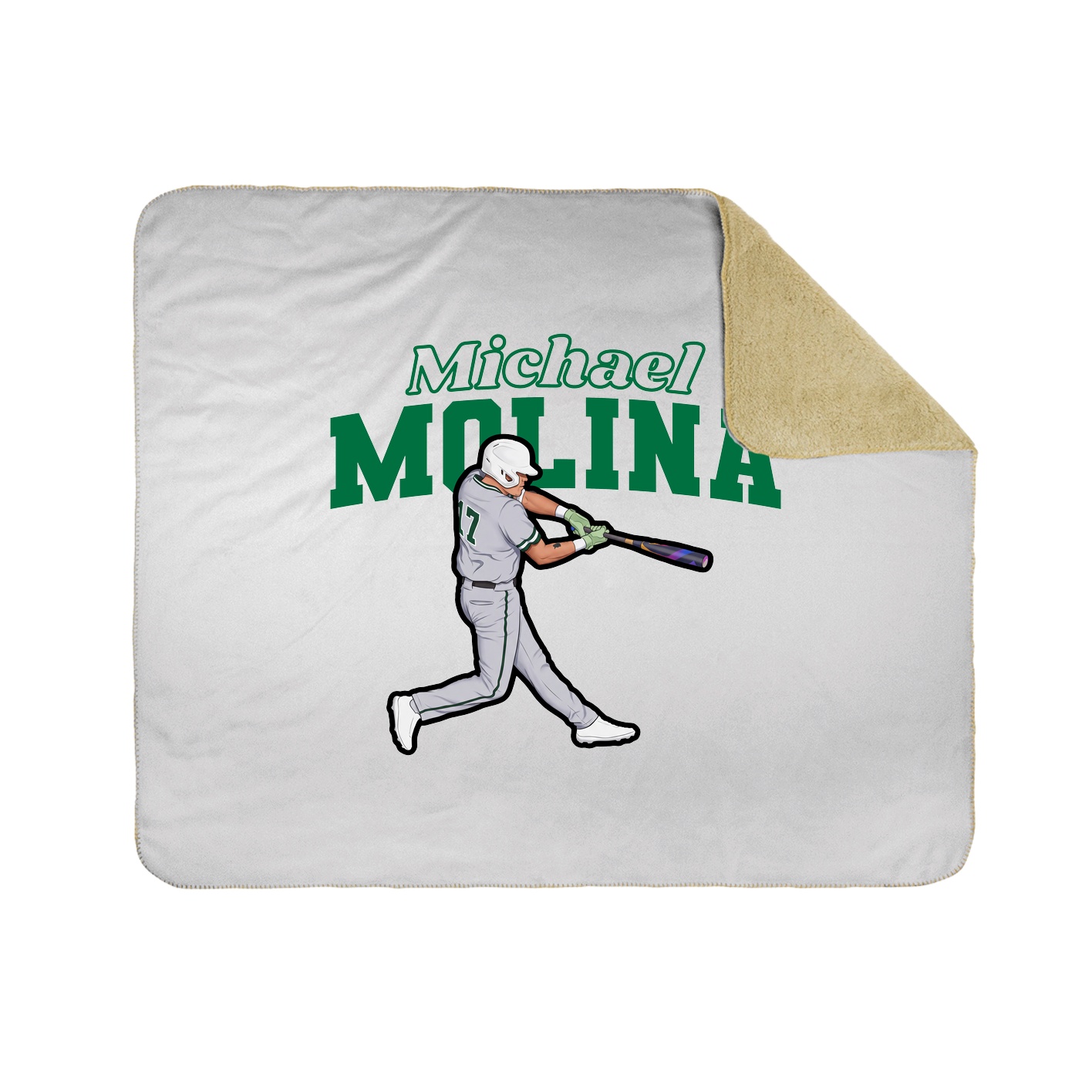 Throw Blanket — Name Arch in White