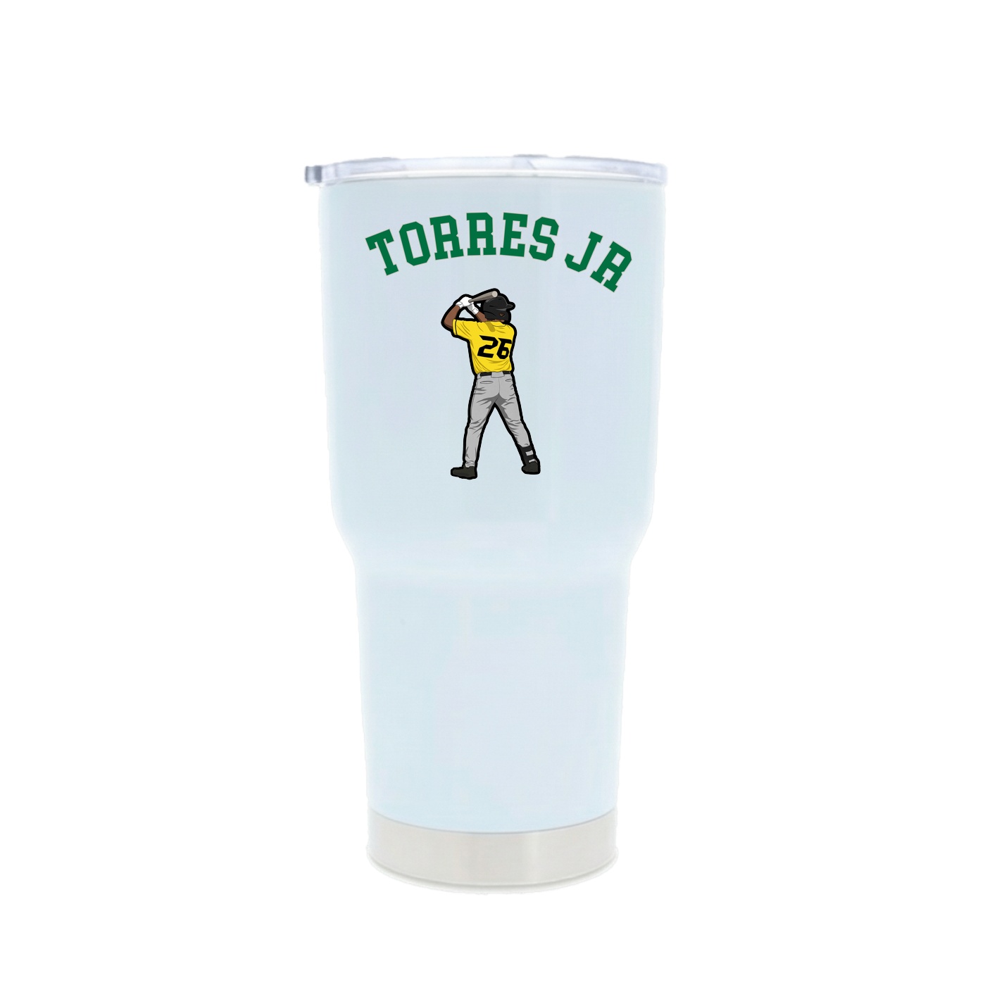 30oz Stainless Steel Tumbler — Shirsey Arch in White