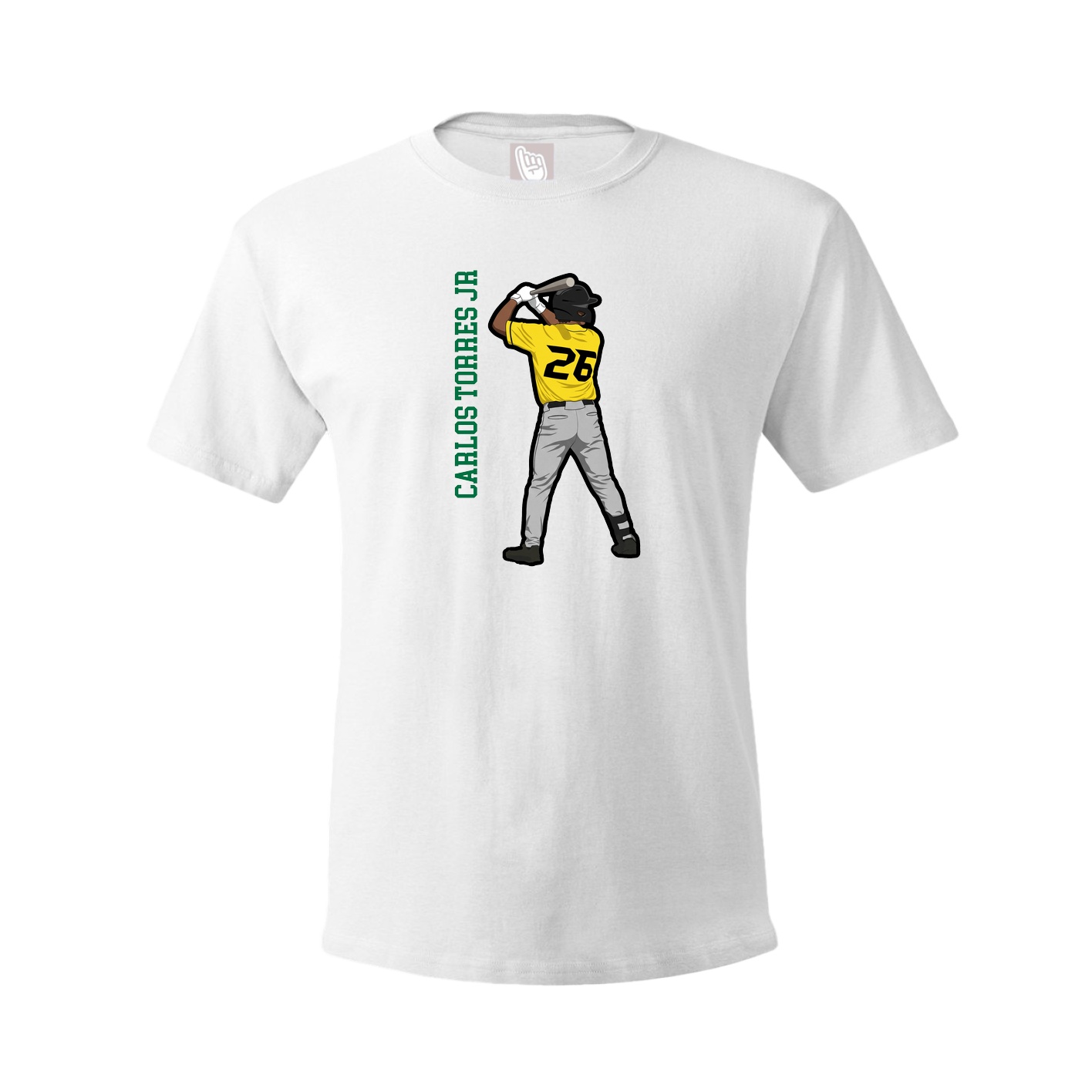 Tee — Name Vertical in White