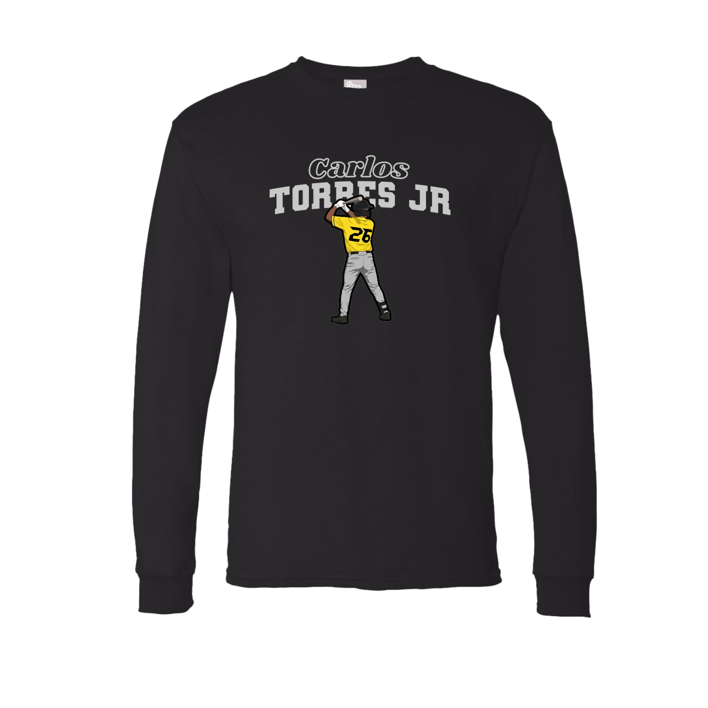 Long Sleeve Tee — Name Arch in Black