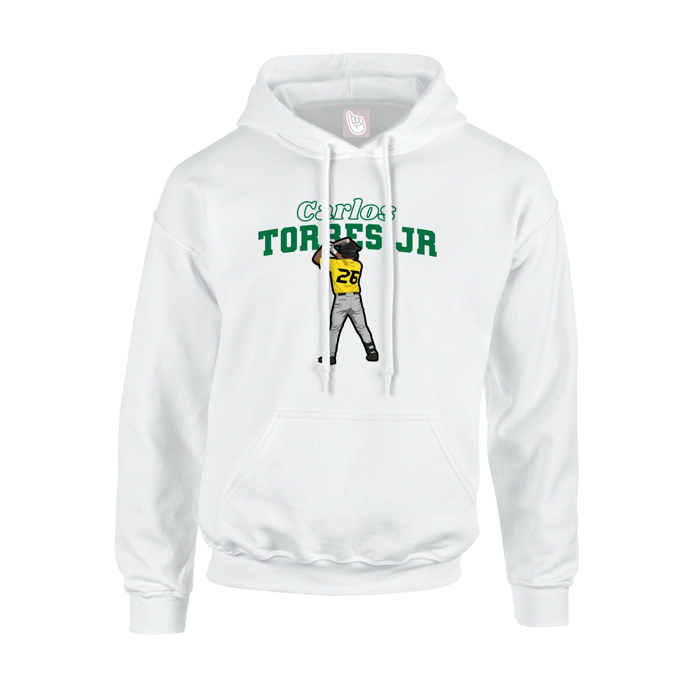 Hoodie — Name Arch in White