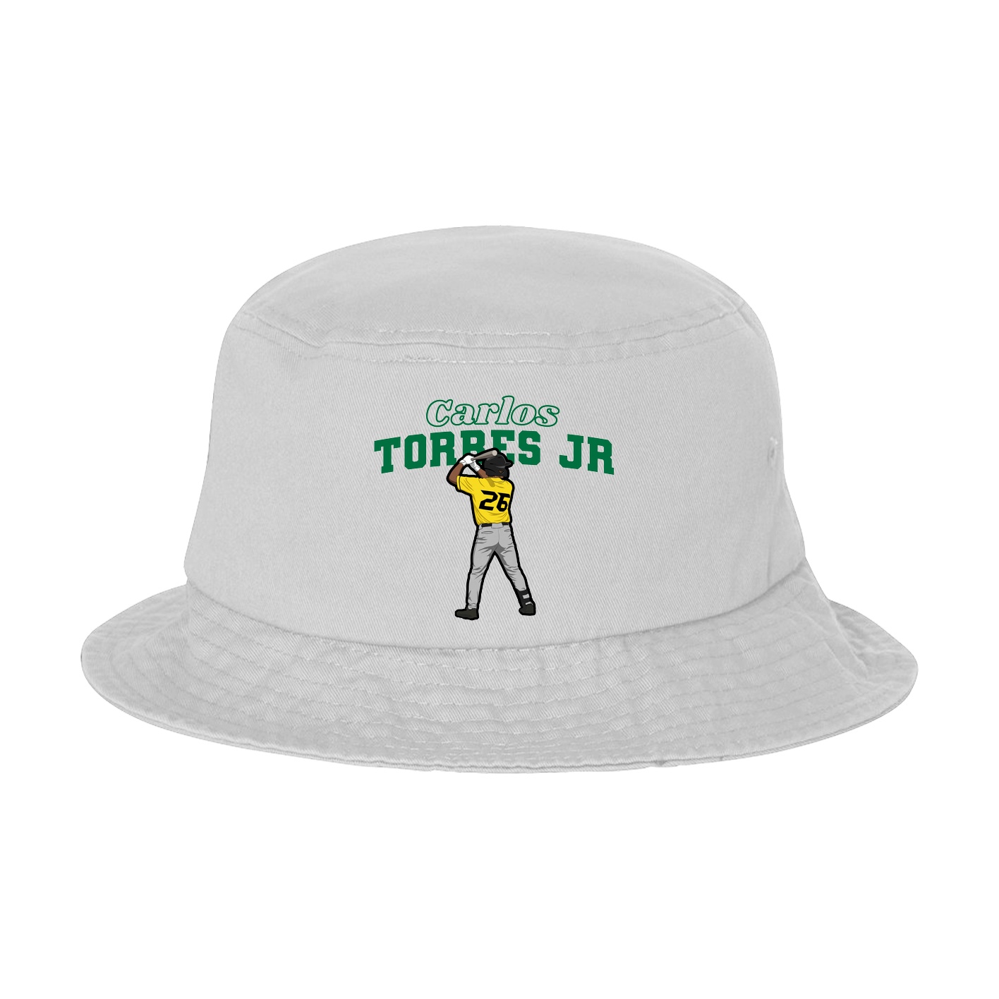 Bucket Cap — Name Arch in White