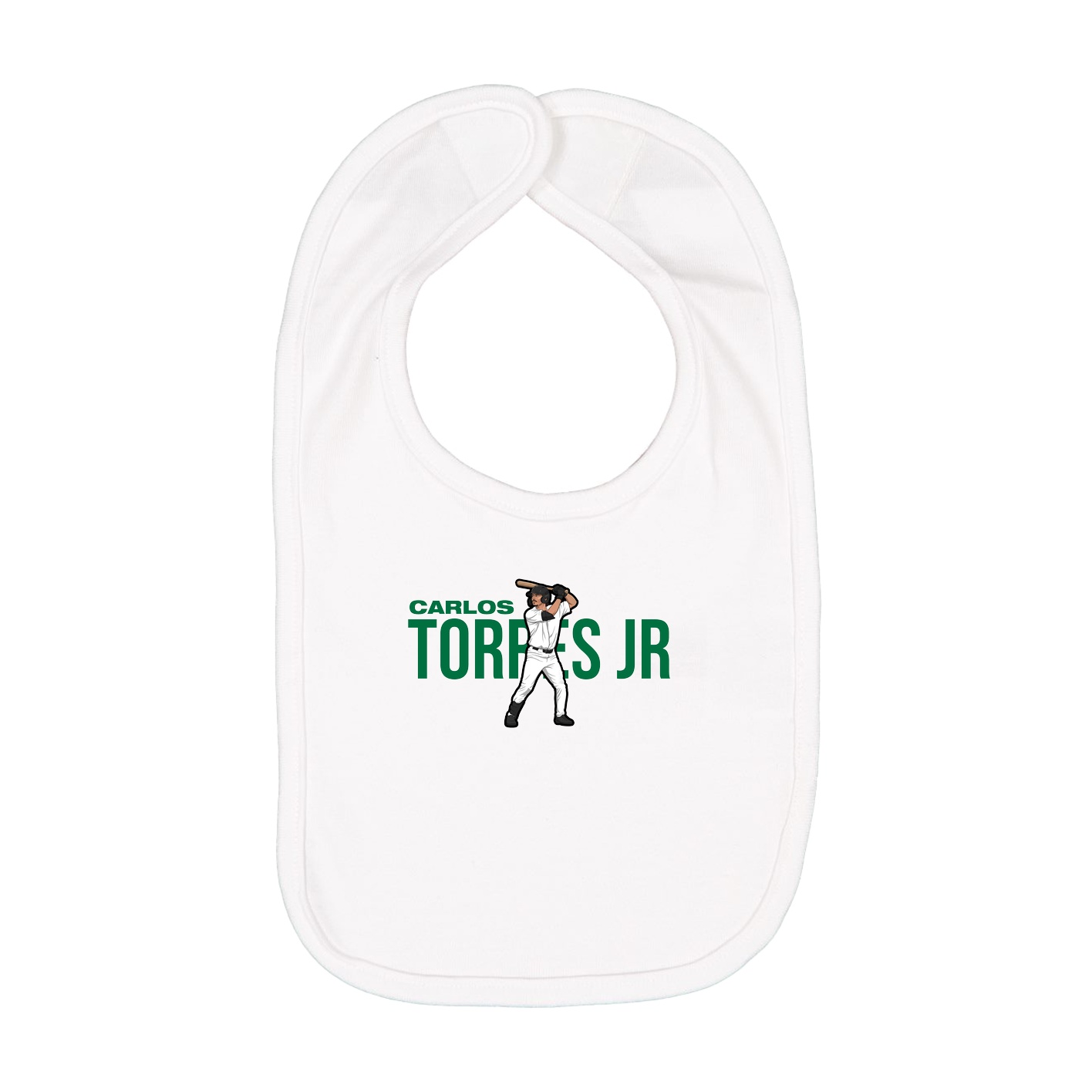 Infant Bib — Player Name in White
