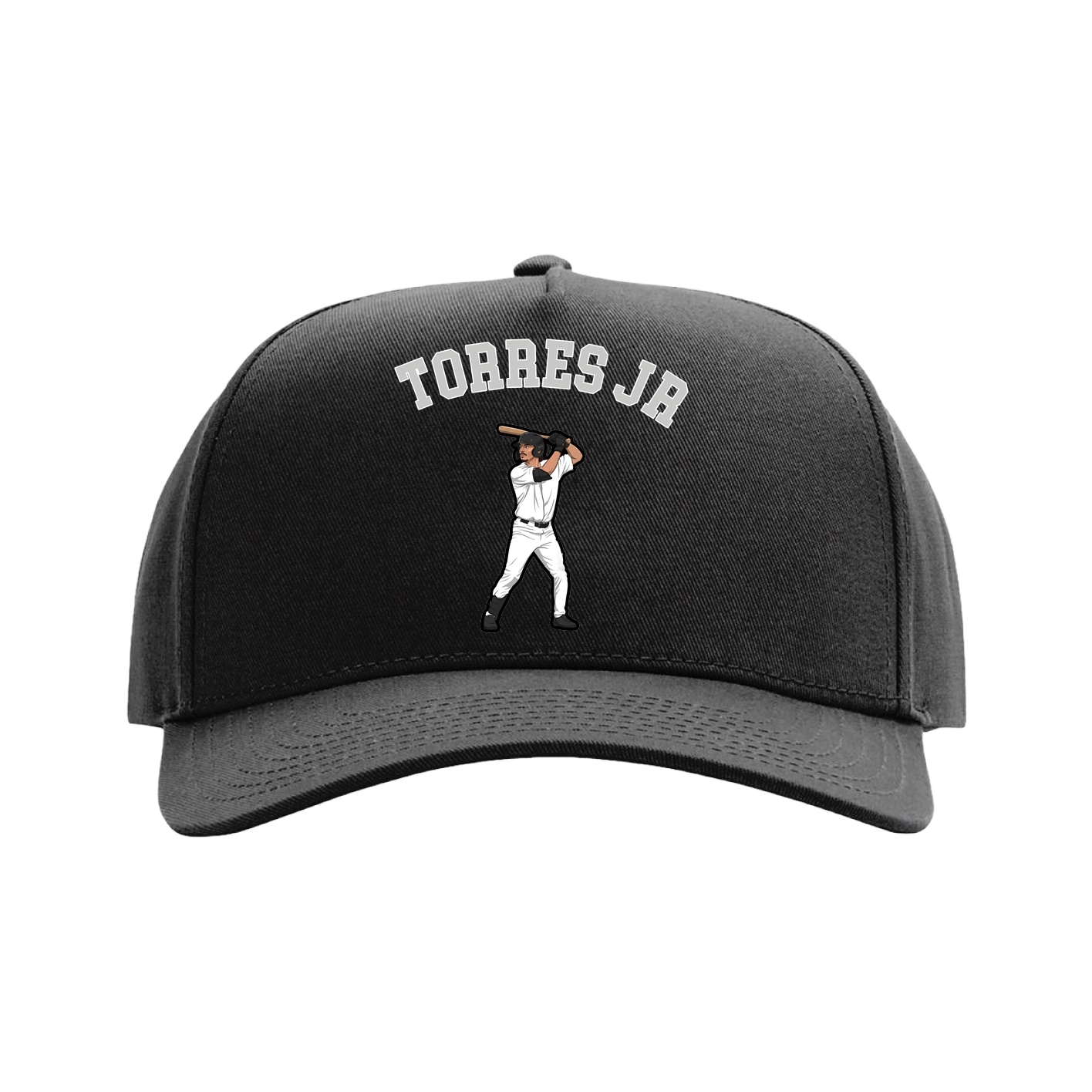 Full Fabric Five-Panel Champ Cap — Shirsey Arch in Black