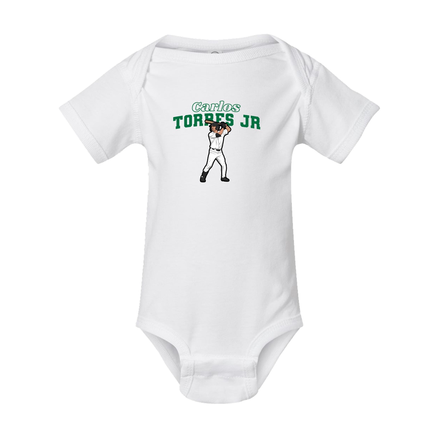Baby Onesie — Name Arch in White