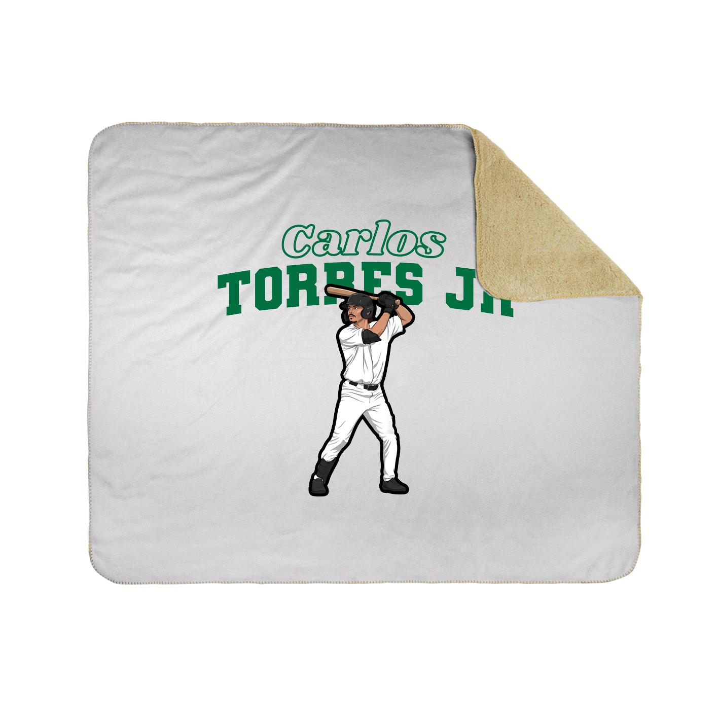 Throw Blanket — Name Arch in White