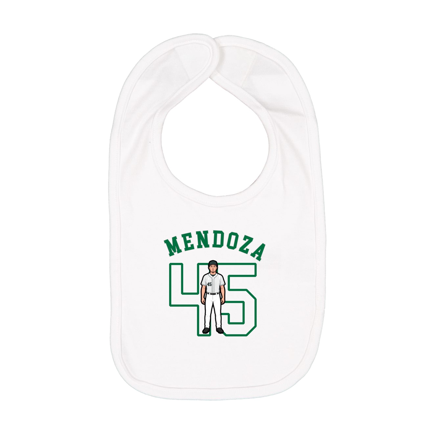 Infant Bib — Shirsey Arch in White