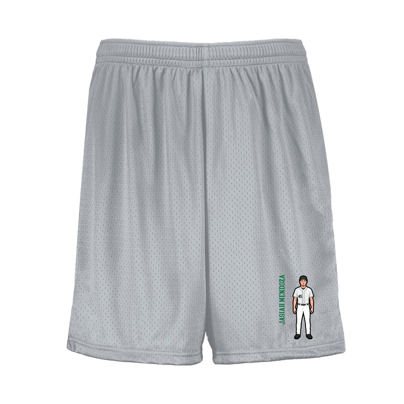 Shorts — Name Vertical in Silver
