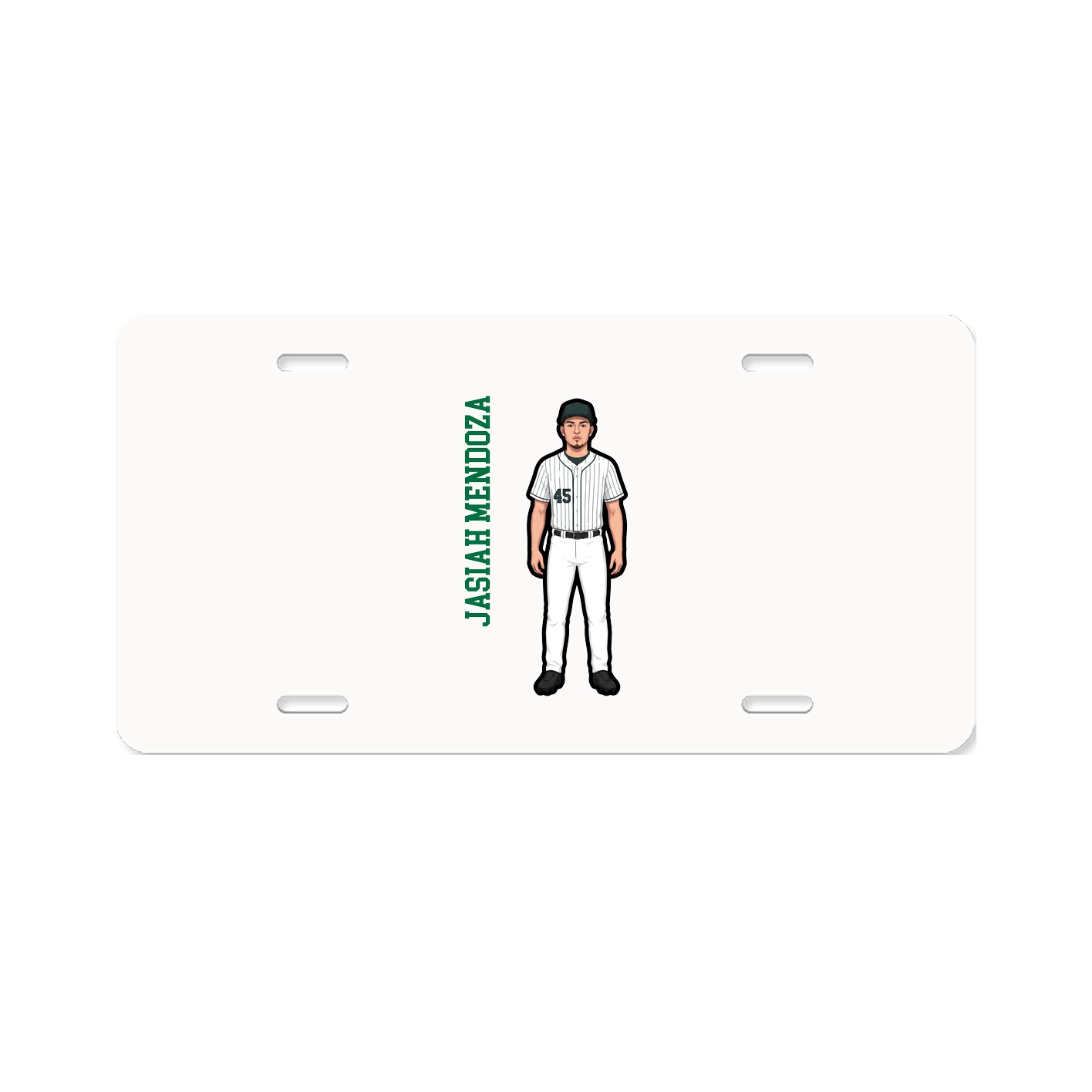 License Plate — Name Vertical in Classic