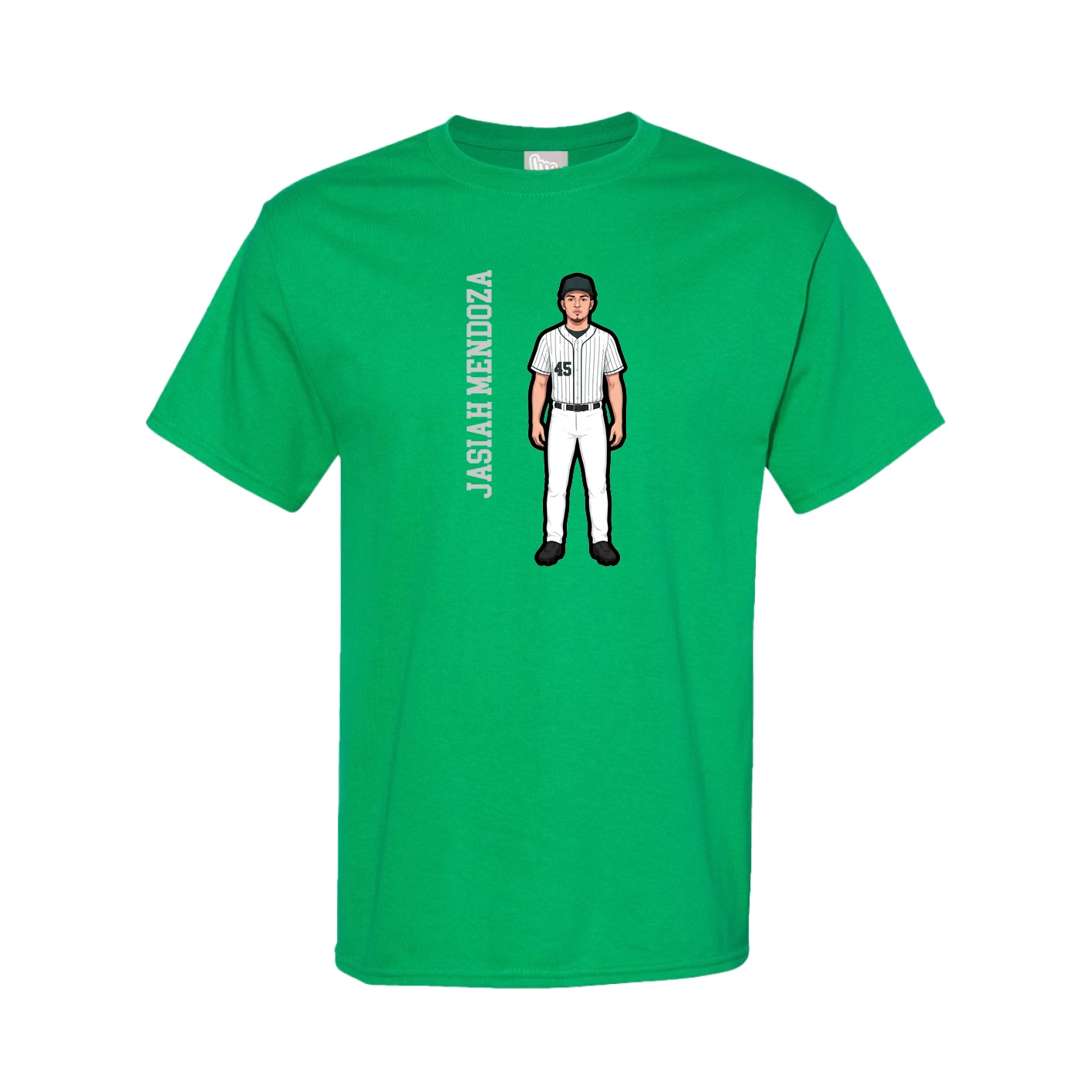 Tee — Name Vertical in Green