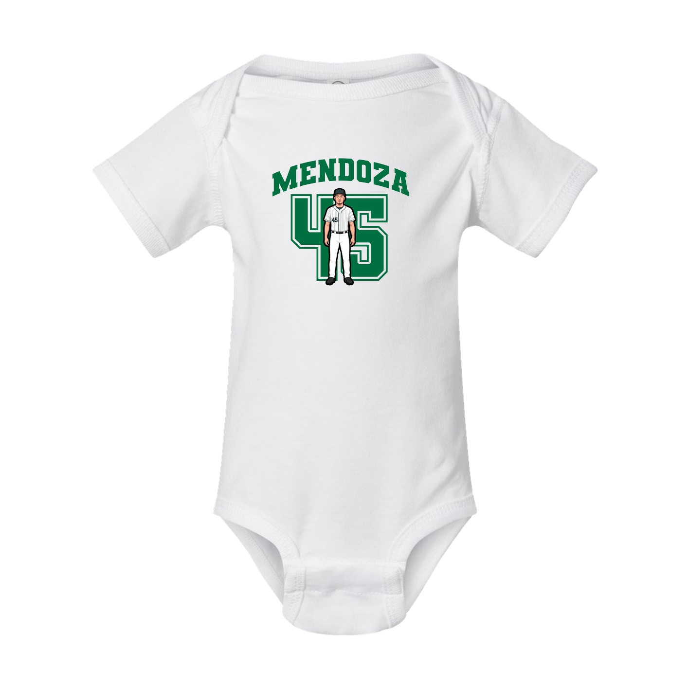 Baby Onesie — Number in White