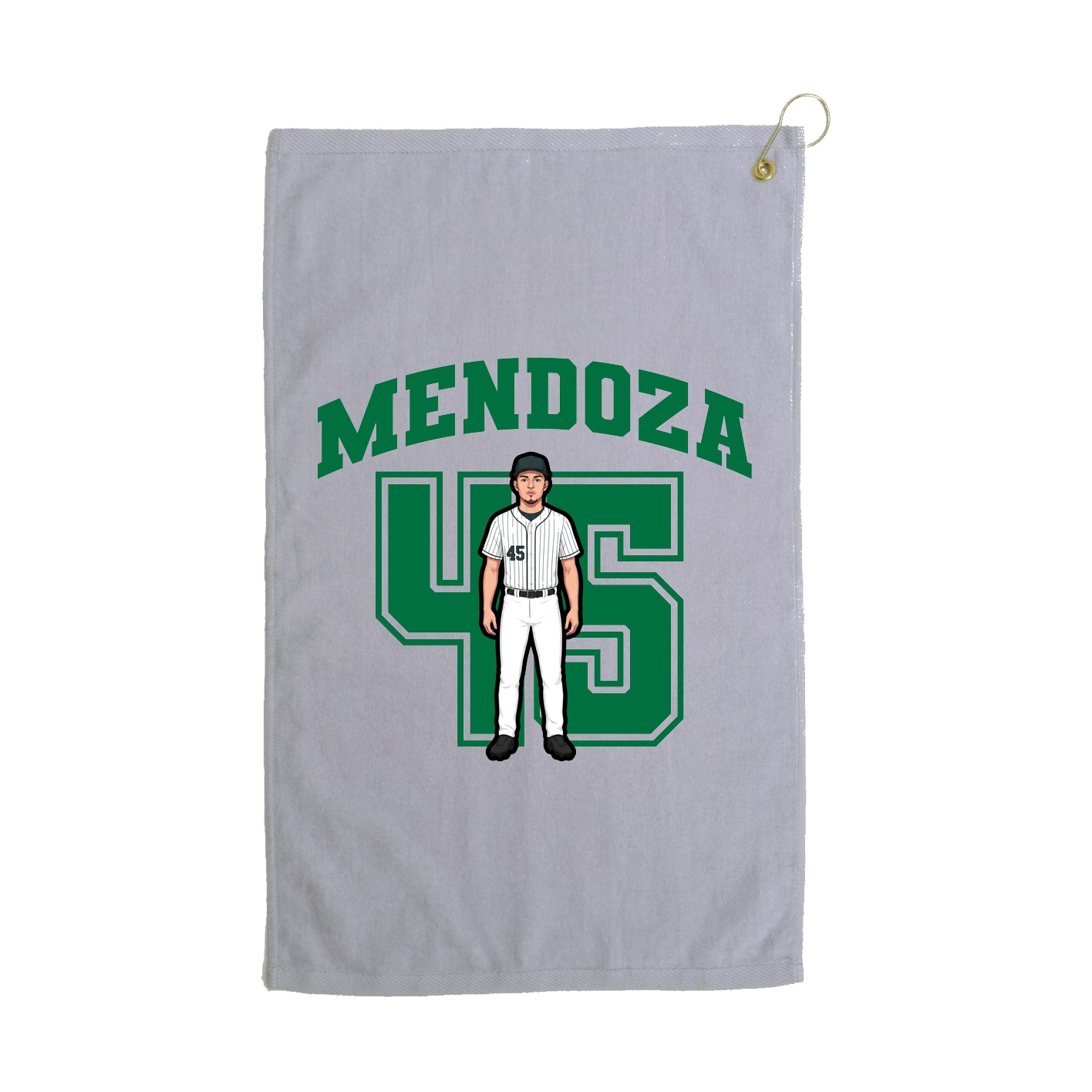 Golf Towel — Number in Grey