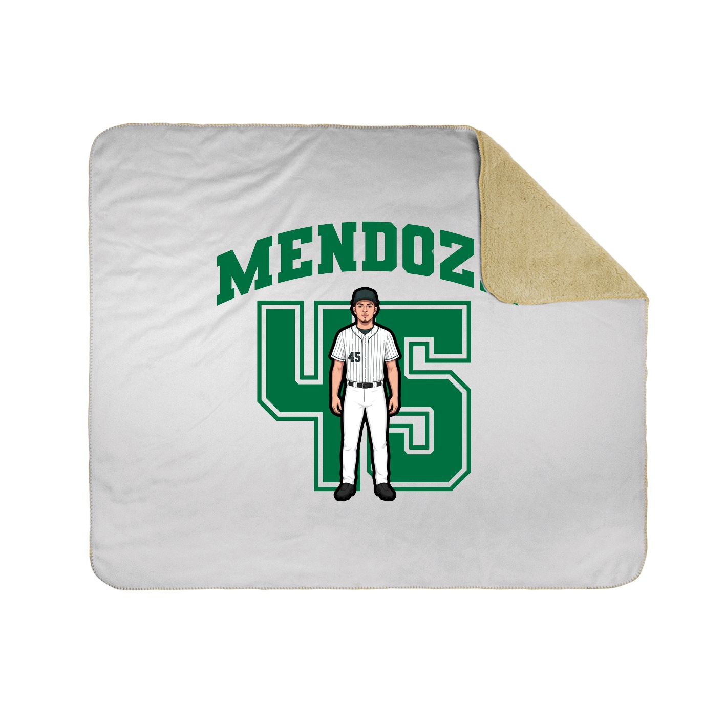 Throw Blanket — Number in White
