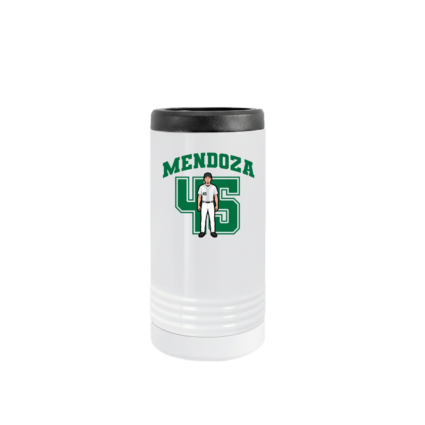 Slim Beverage Holder — Number in White