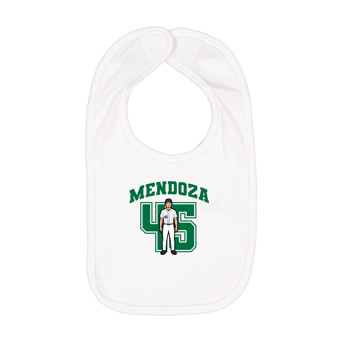 Infant Bib — Number in White
