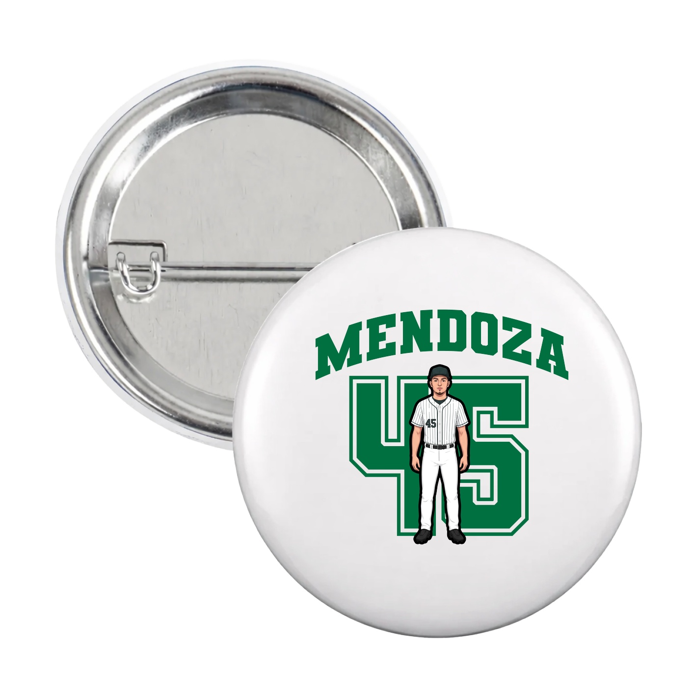 Game Day Button — Number in White