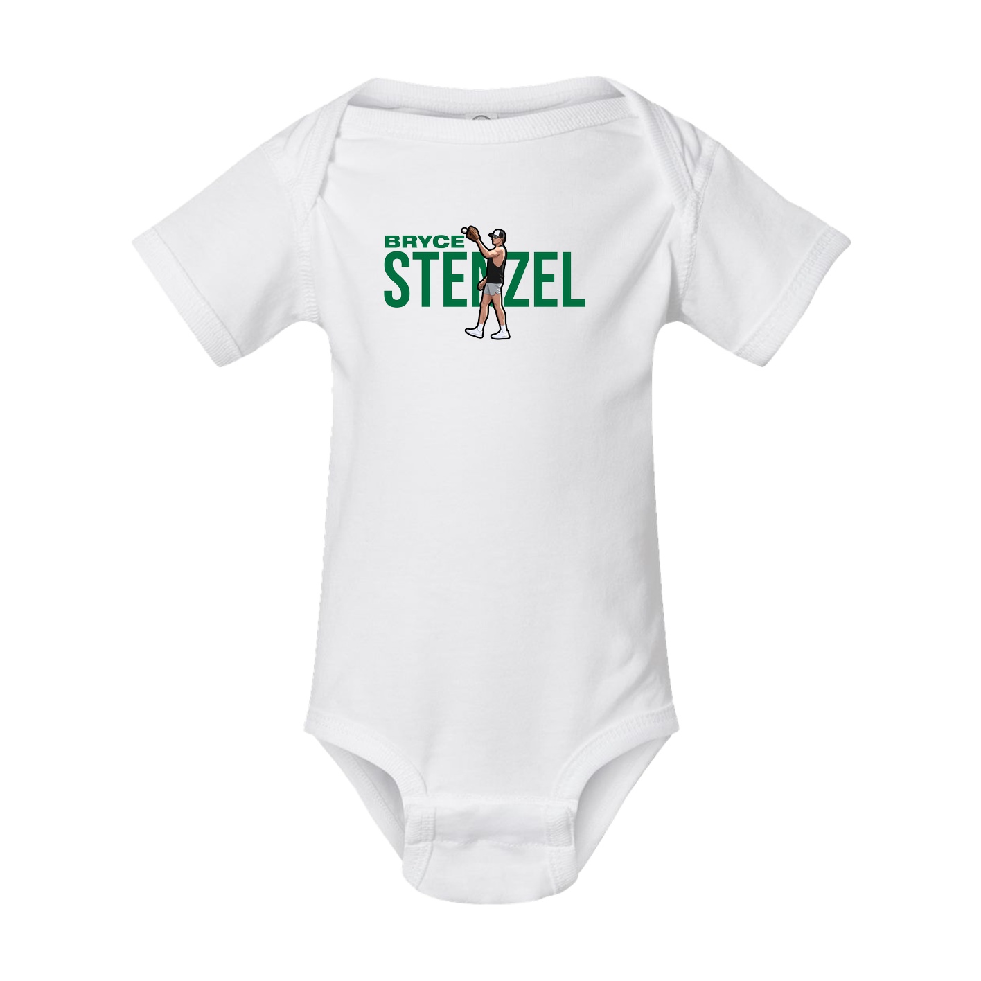 Baby Onesie — Player Name in White
