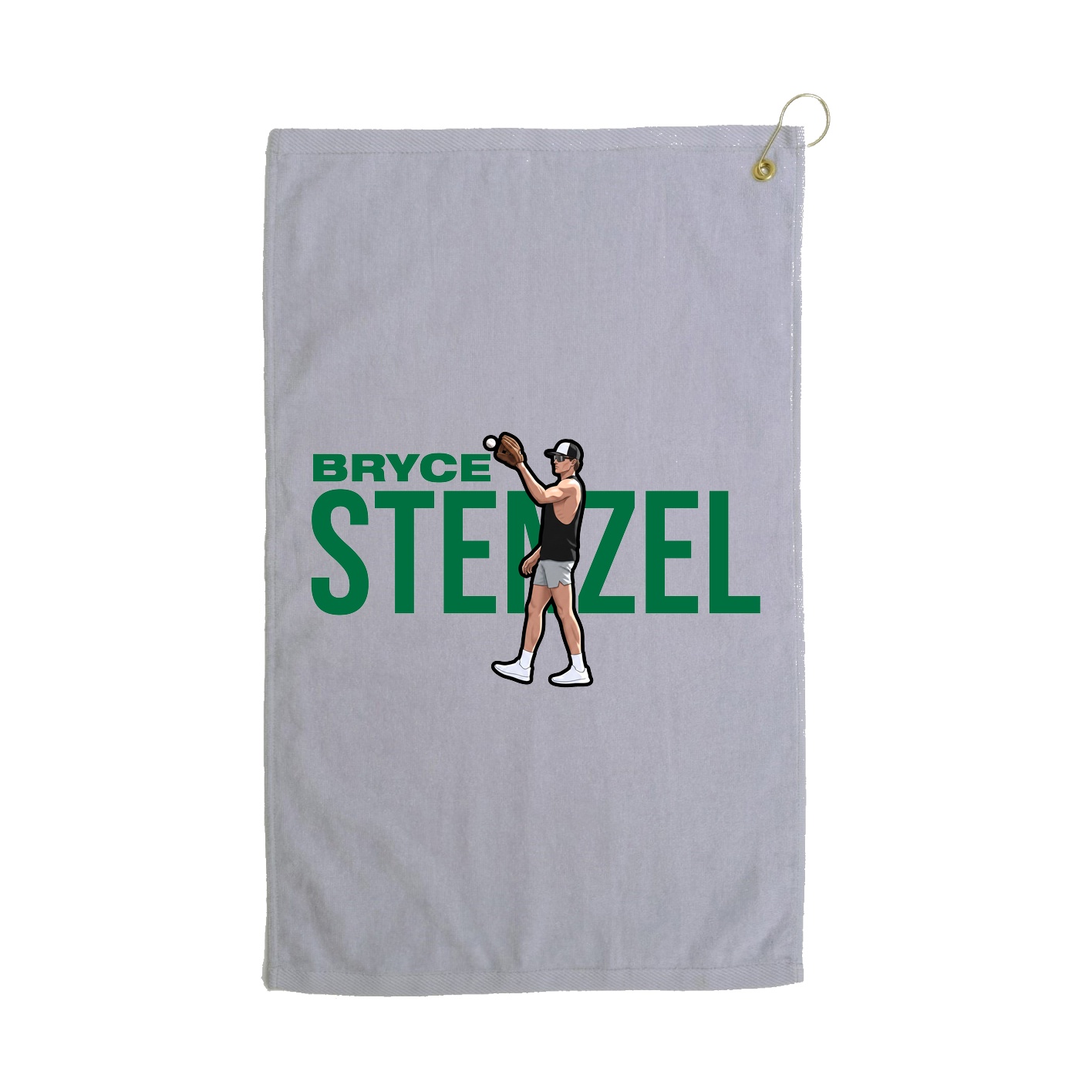 Golf Towel — Player Name in Grey