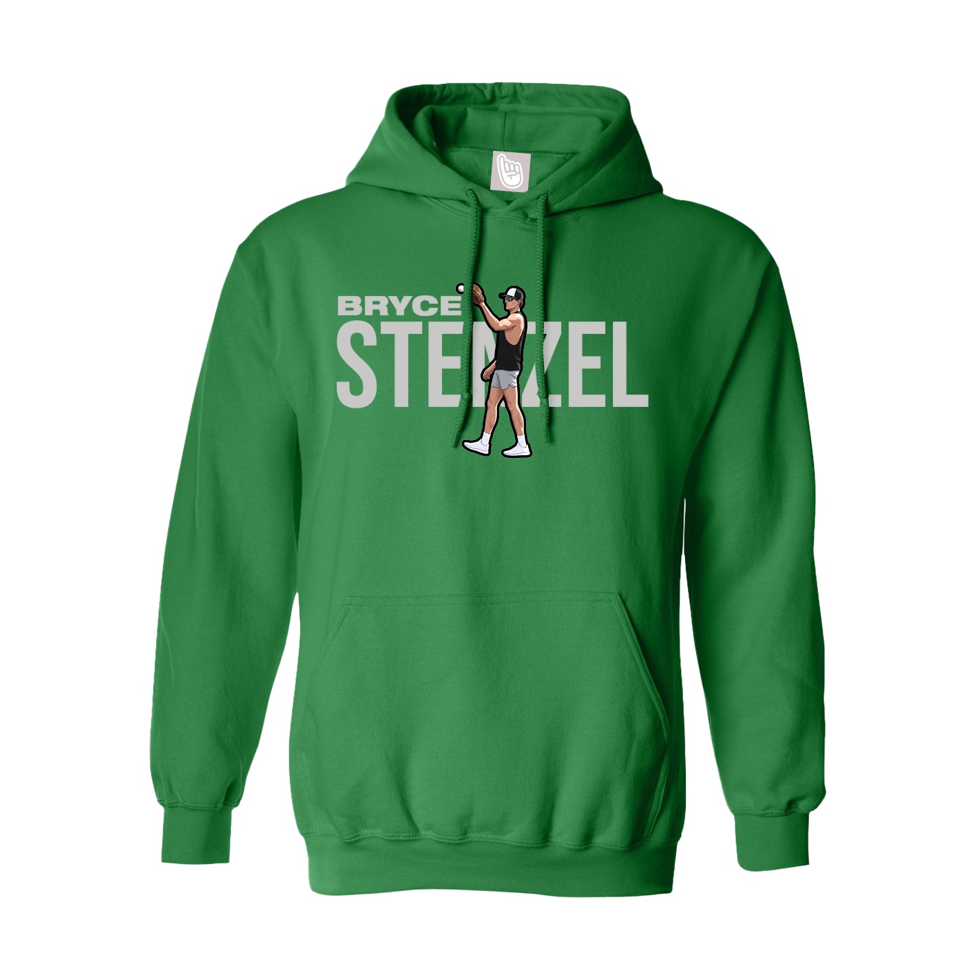 Youth Hoodie — Player Name in Green