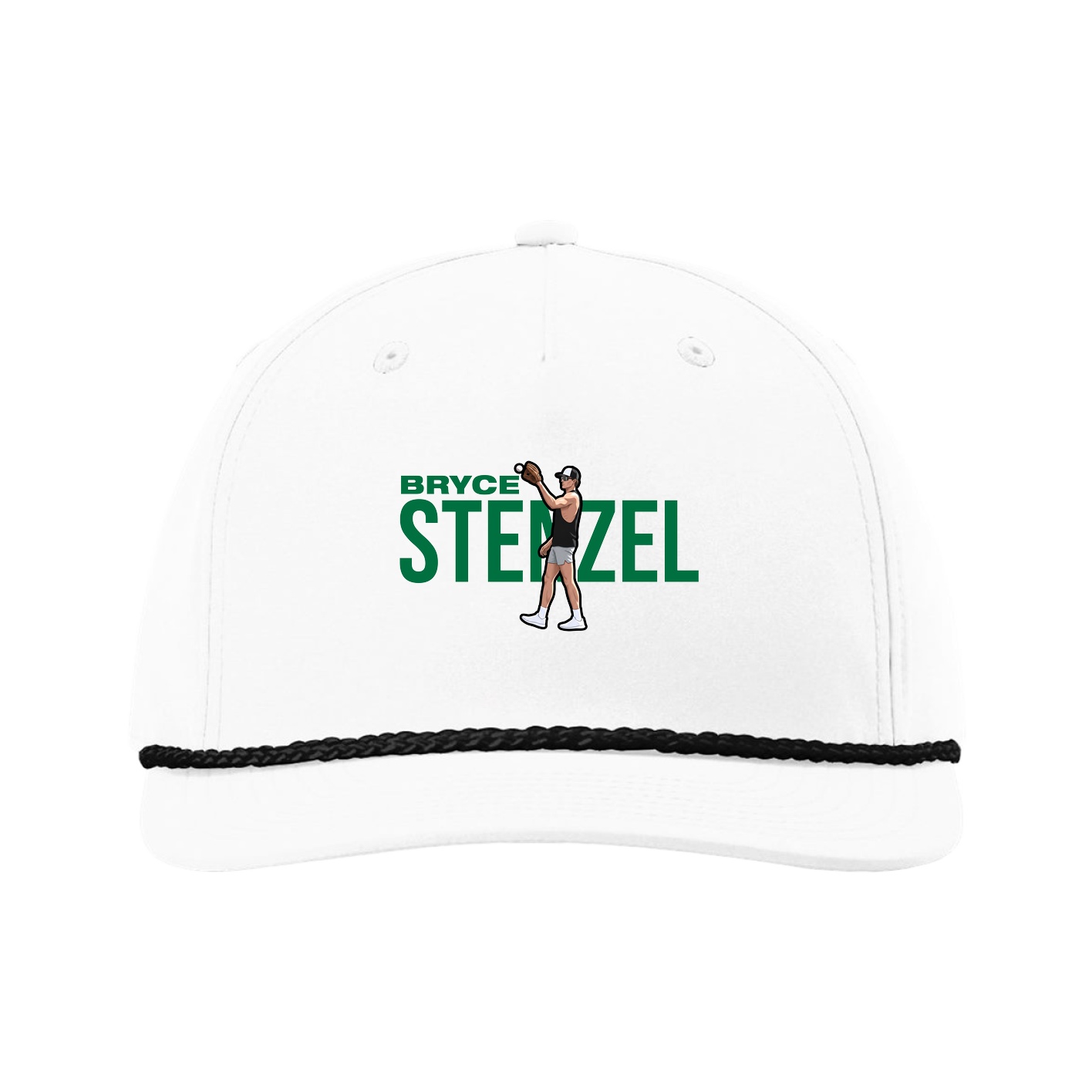 Five-Panel Classic Rope Cap — Player Name in White