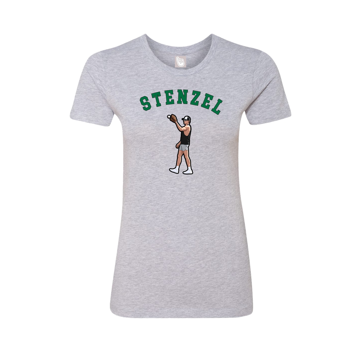 Fitted Women's Tee — Shirsey Arch in Grey