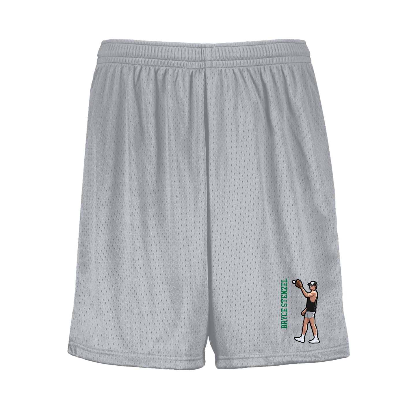 Shorts — Name Vertical in Silver