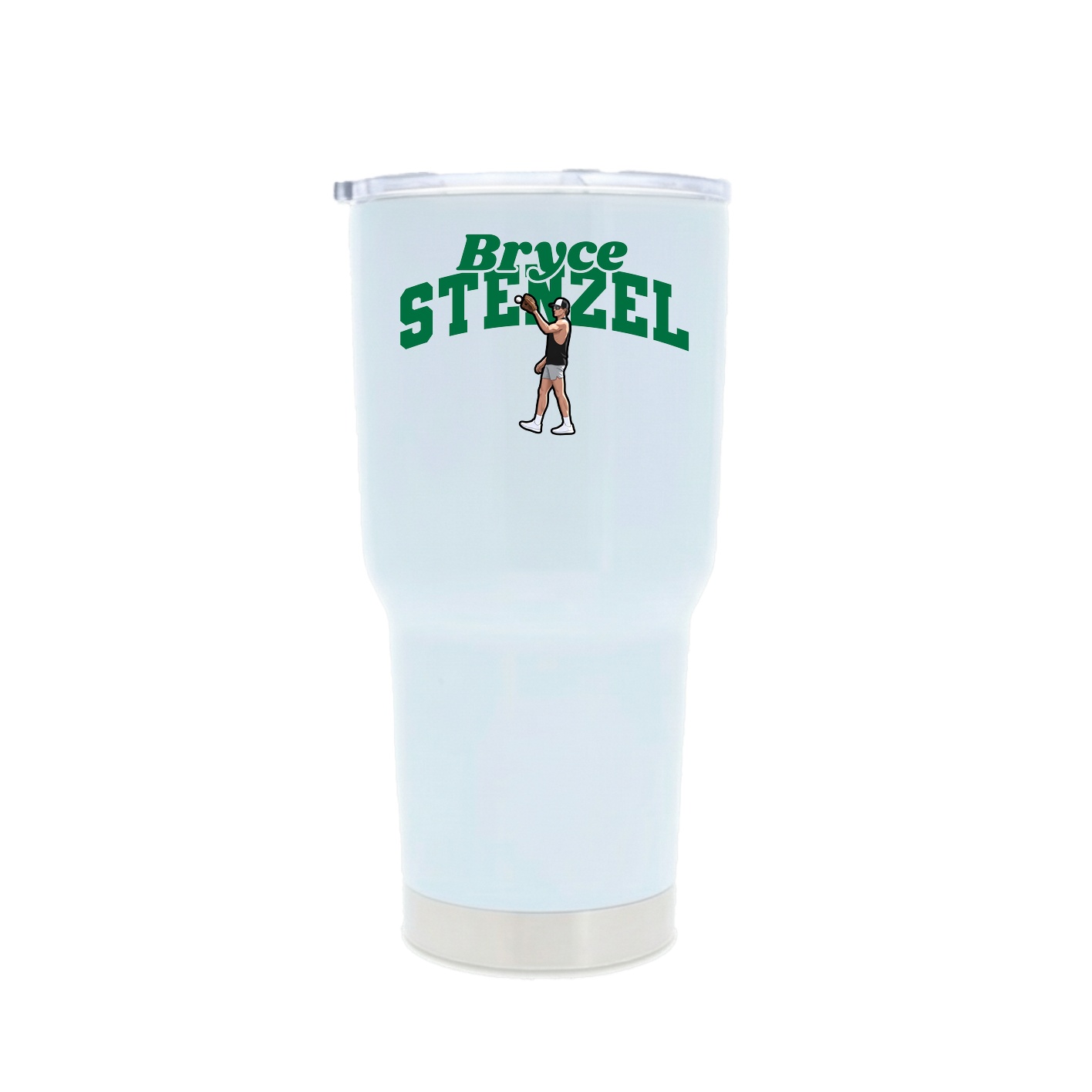 30oz Stainless Steel Tumbler — Signature Arch in White