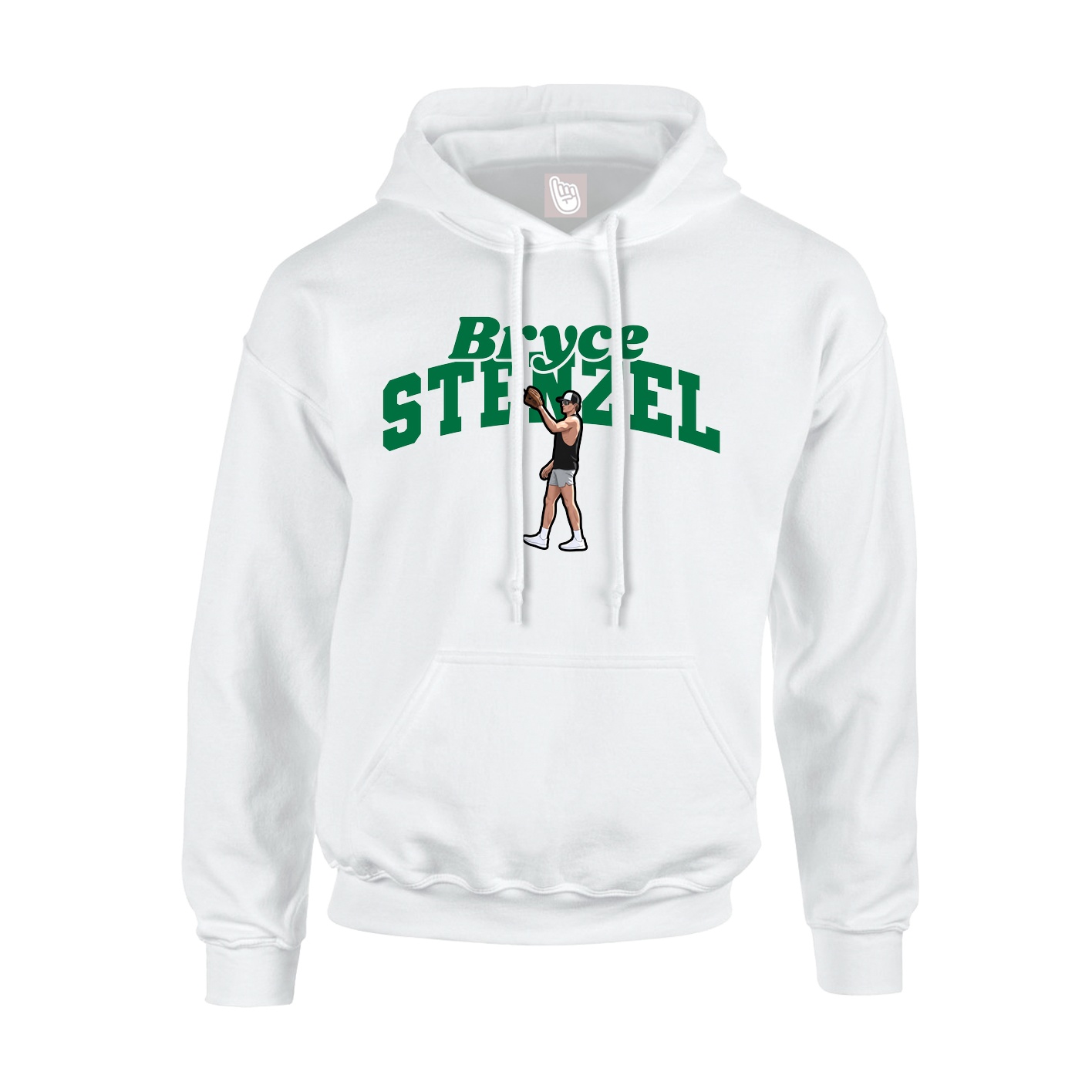 Youth Hoodie — Signature Arch in White