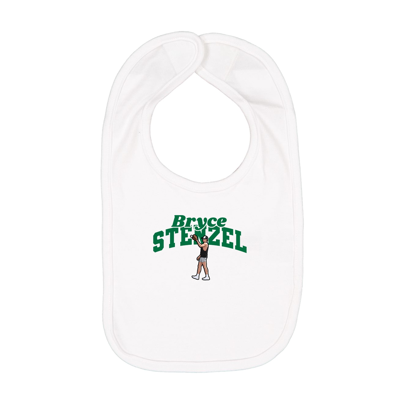 Infant Bib — Signature Arch in White