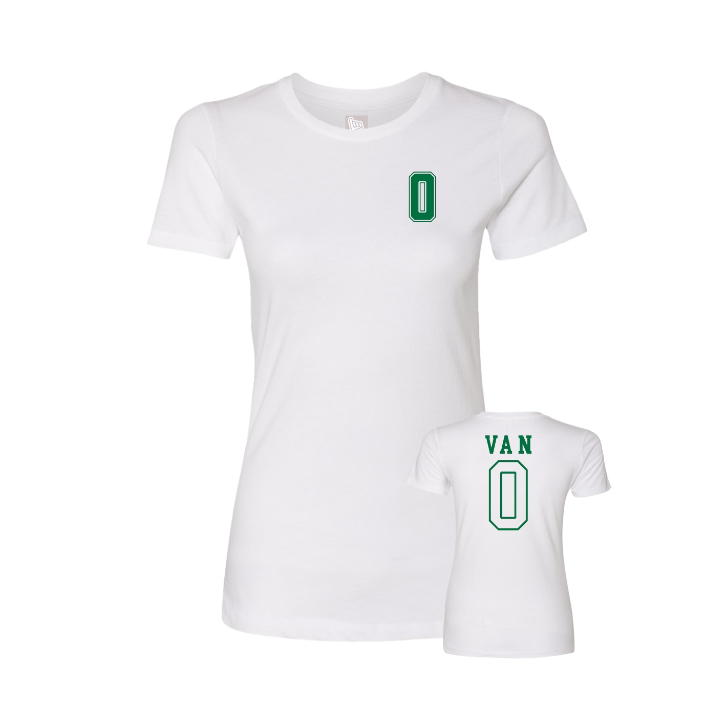 Fitted Women's Tee — Chest Back in White